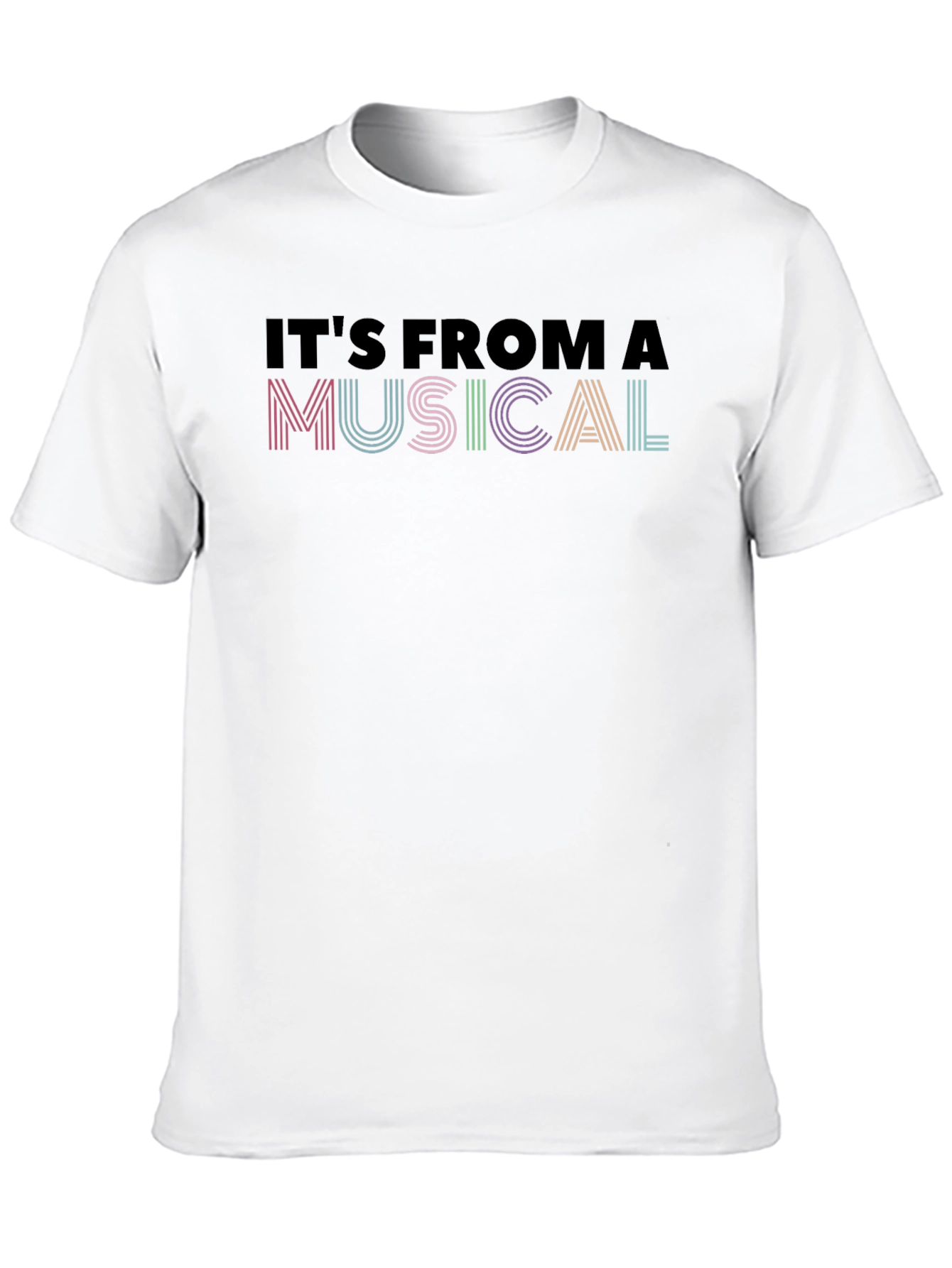 Black It's From a Musical T-Shirt - Colorful Theatre Geek Tee view 10