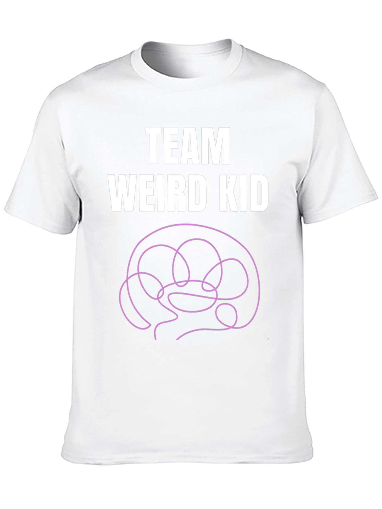 Black Team Weird Kid T-Shirt - Funny Brain Tee view 10