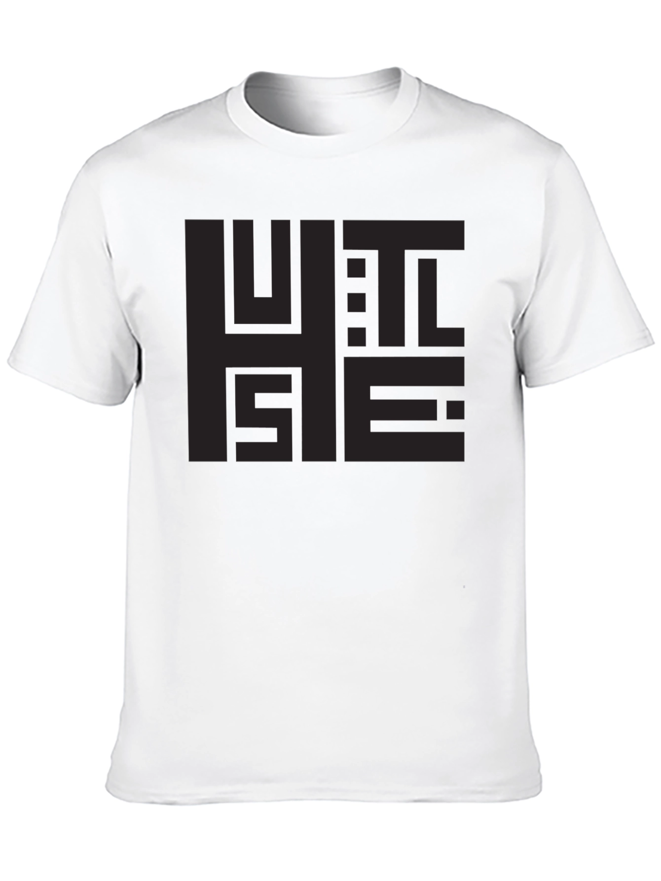 Black Geometric Word Art Black T-Shirt view 10