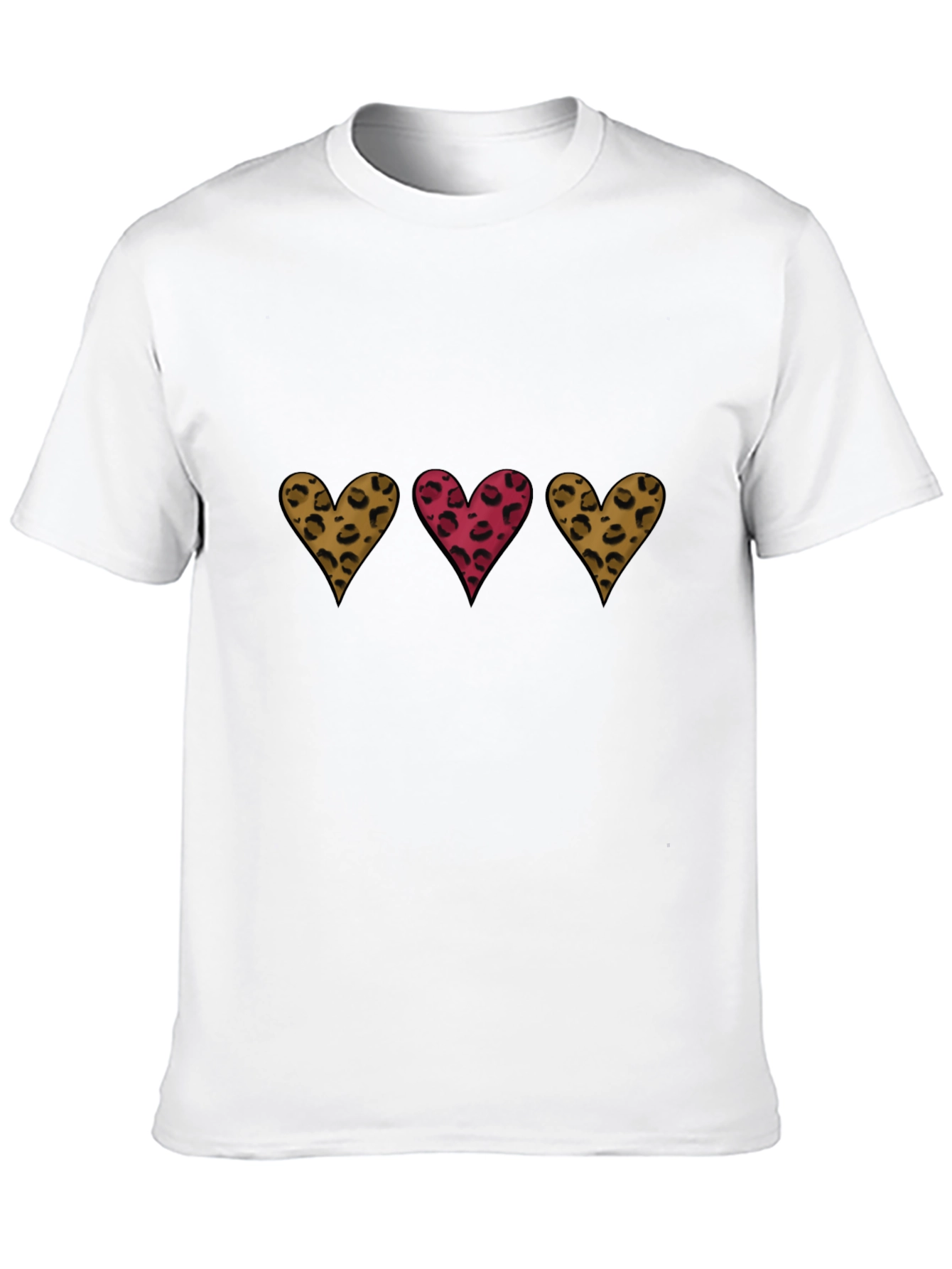 Black Leopard Heart Graphic Tee - Stylish Casual Wear view 10