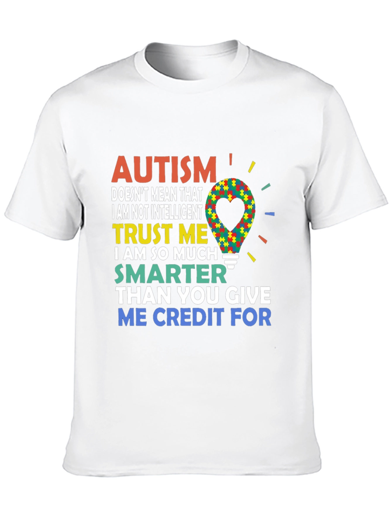 Black Autism Awareness T-Shirt - Trust Me view 10