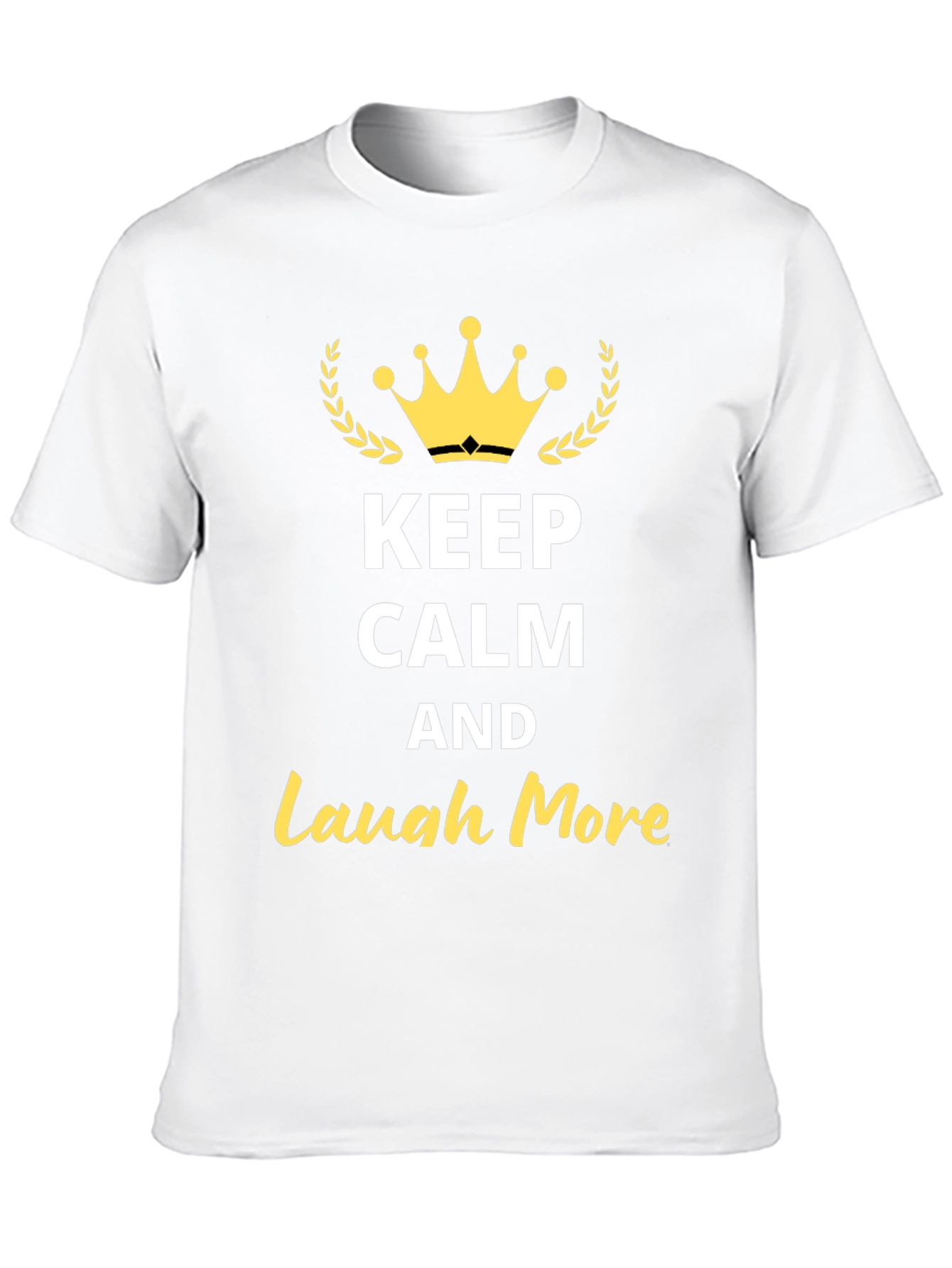 Black Keep Calm Laugh More Graphic Tee view 10
