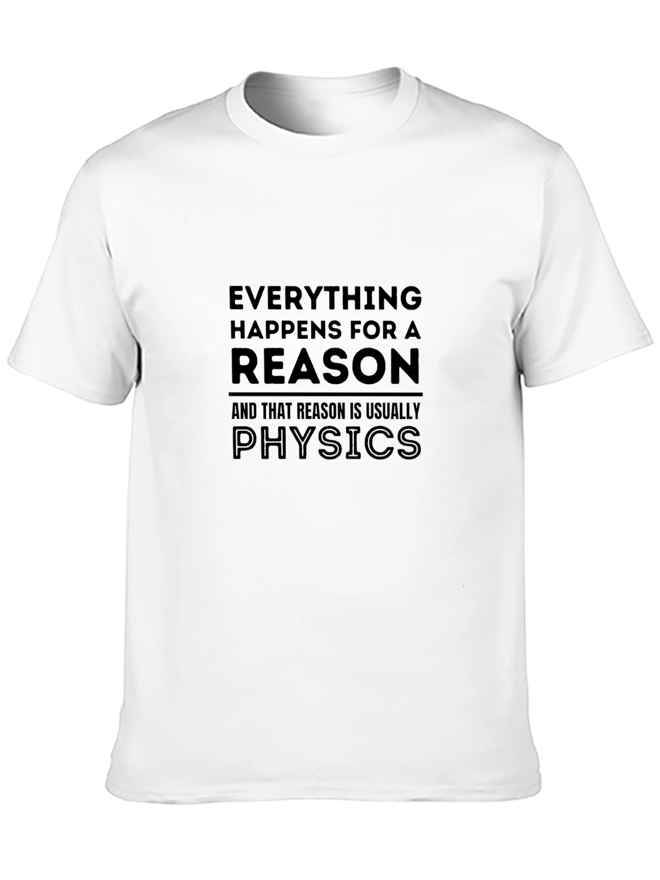 Black Physics Reason Graphic T-Shirt view 10