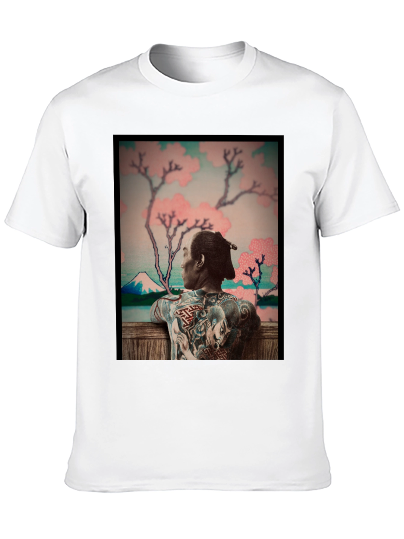 Black Japanese Art Tattoo T-Shirt - Unique Graphic Tee view 10