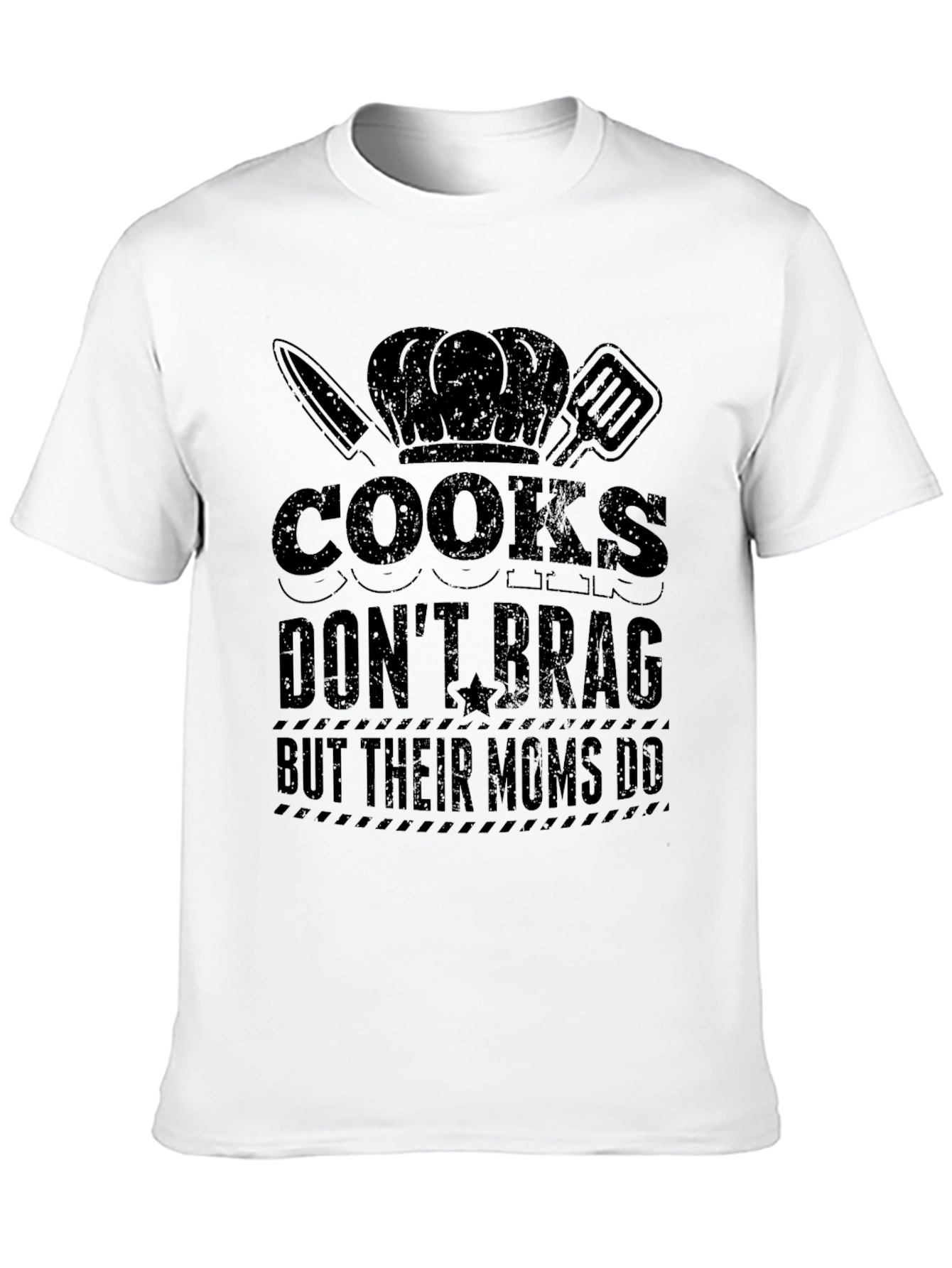 Black Cooks Don't Brag Funny Graphic T-Shirt view 10