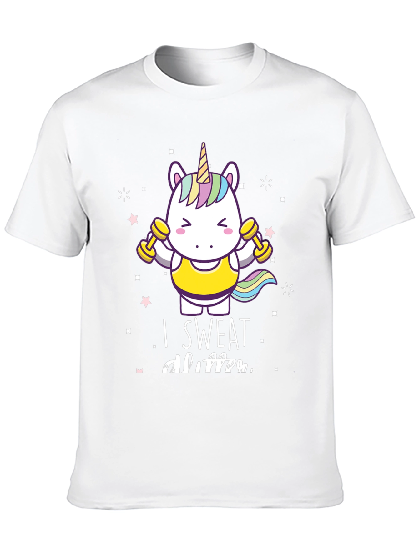 Black Unicorn Gym T-Shirt - "I Sweat Glitter" view 10