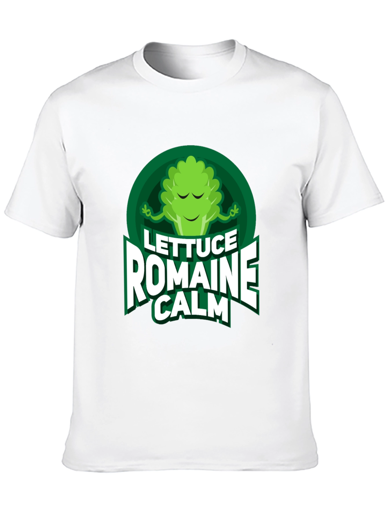 Black Lettuce Romaine Calm T-Shirt - Funny Vegan Tee view 10
