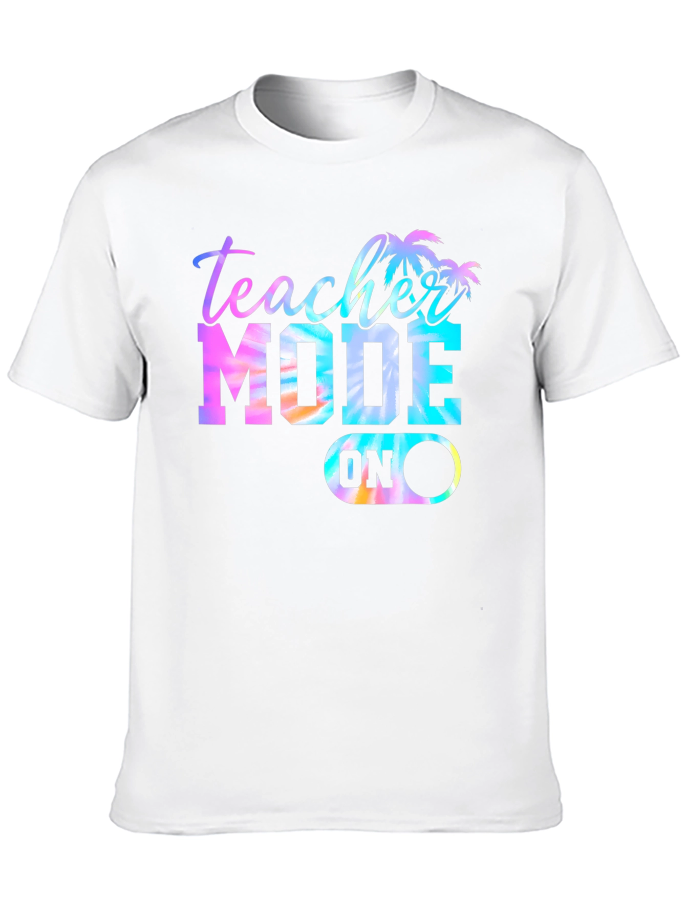 Black Teacher Mode On Tie-Dye Graphic T-Shirt view 10