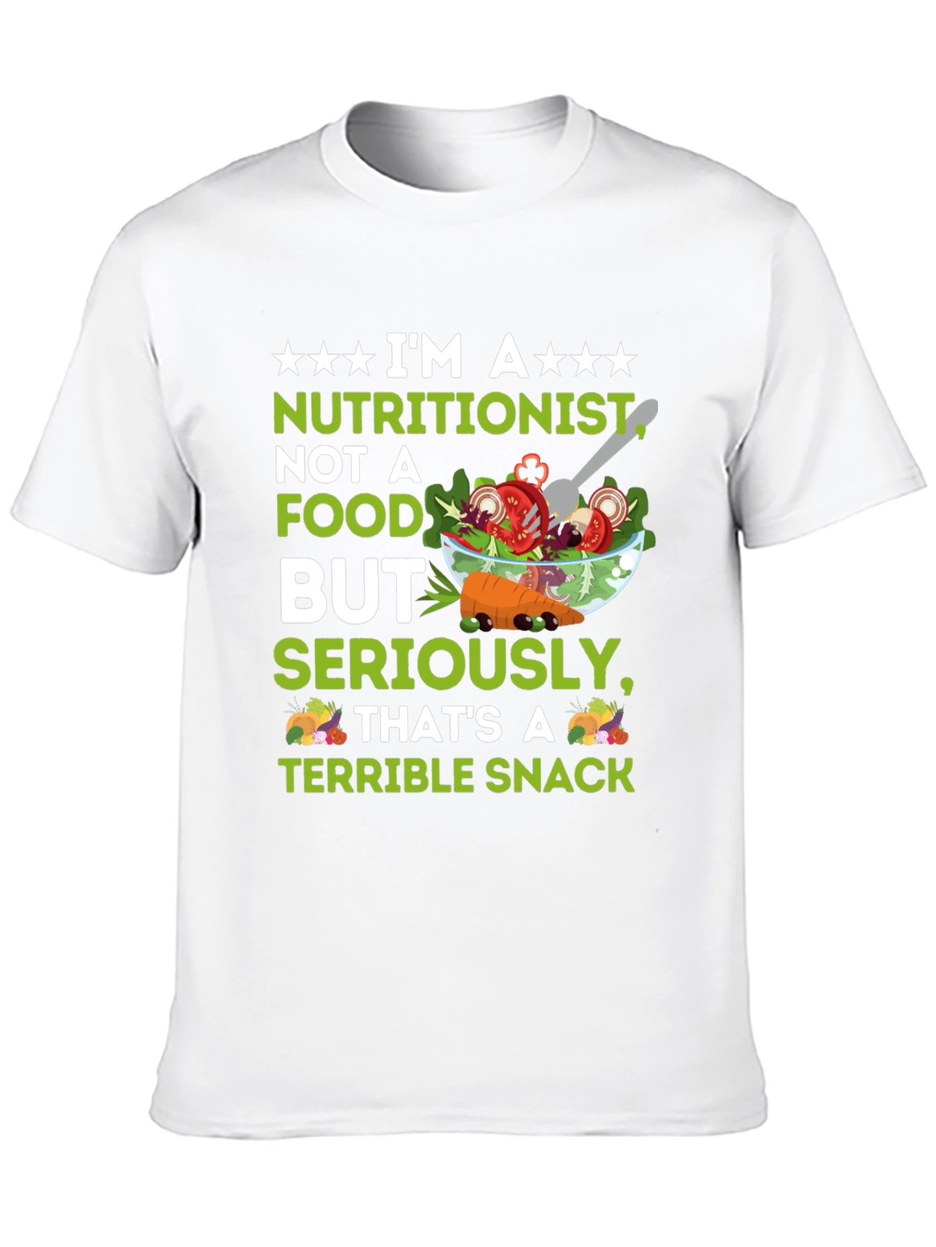 Black Nutritionist Terrible Snack Graphic Tee view 10