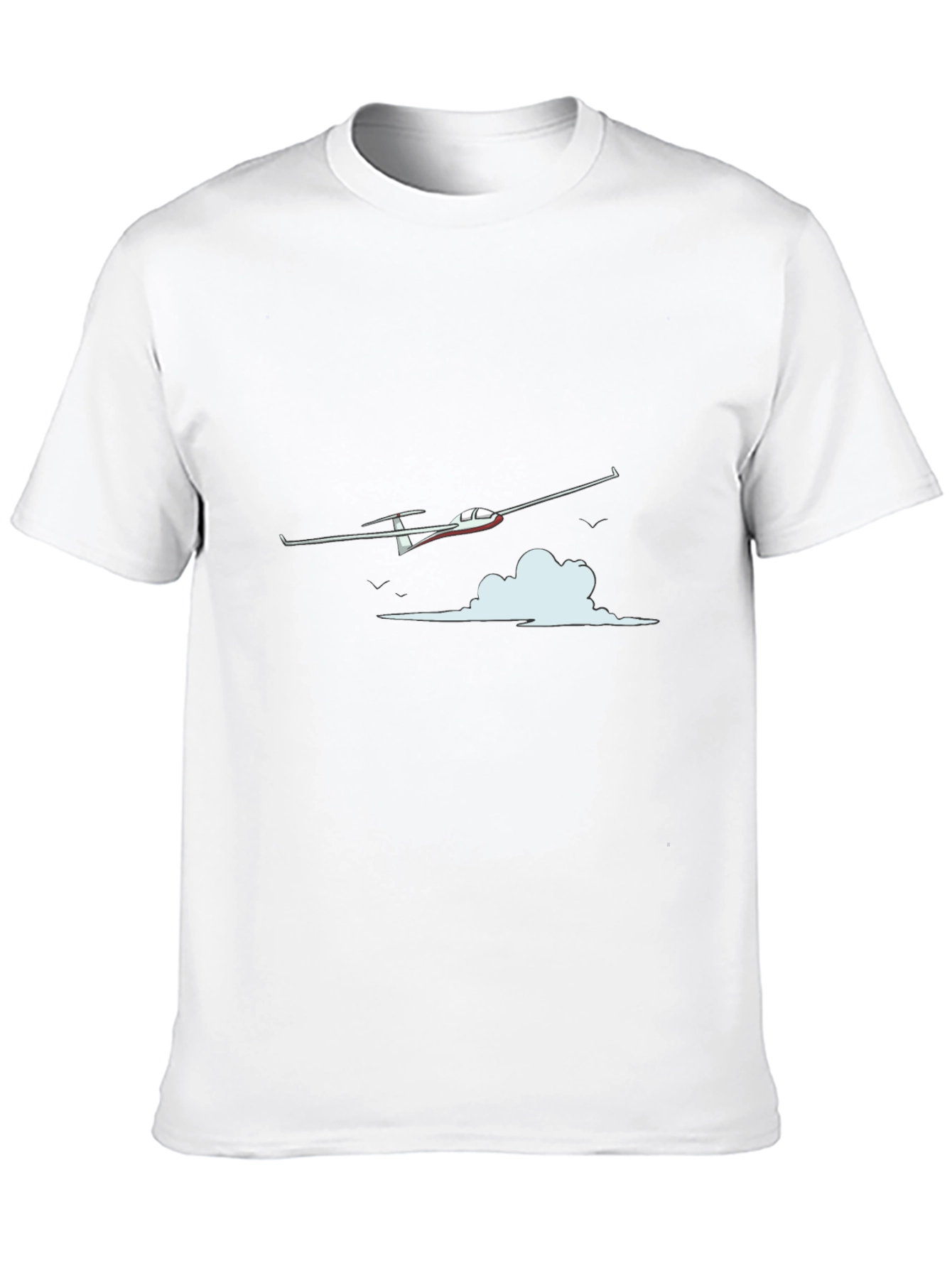 Black Glider Plane Graphic Black T-Shirt view 10