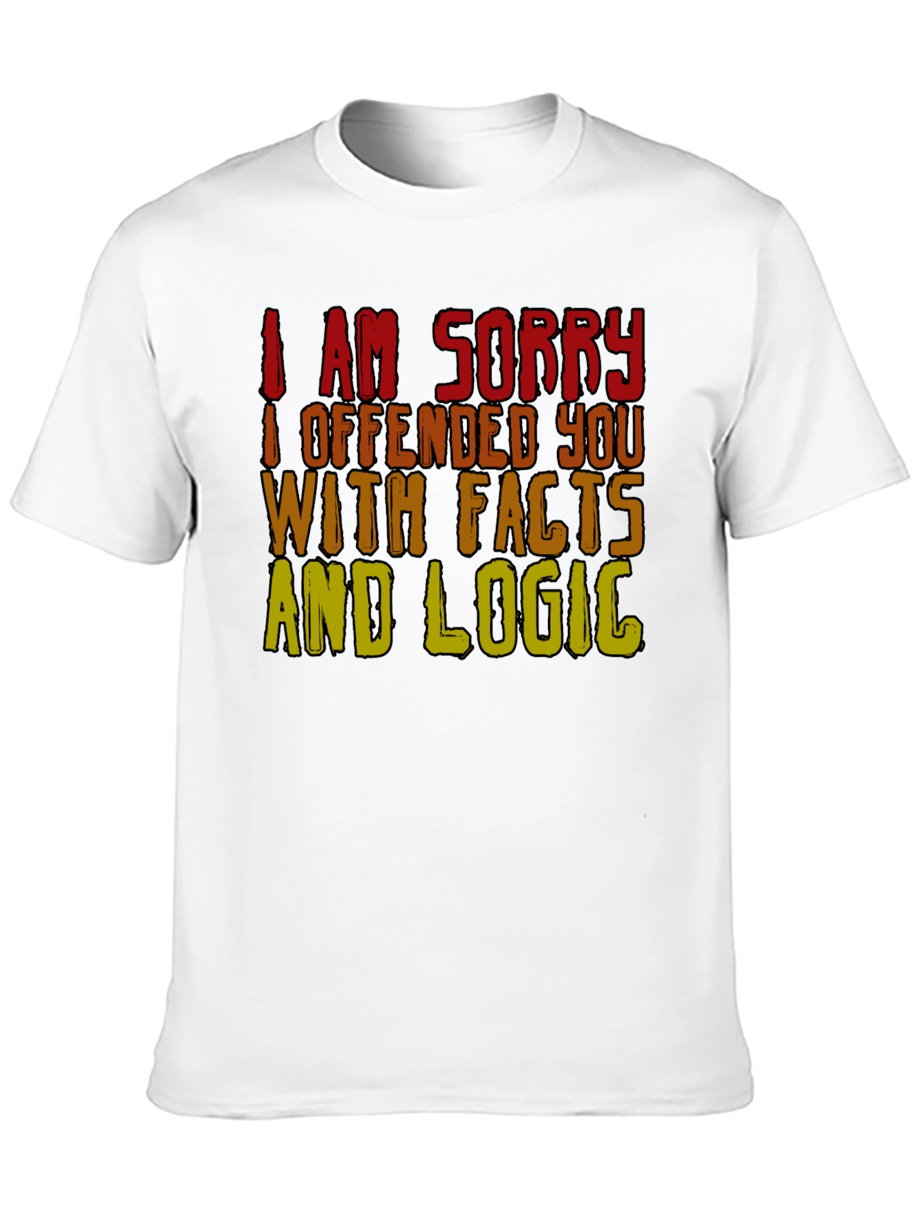 Black Funny Facts & Logic T-Shirt - Offended You? Tee view 10
