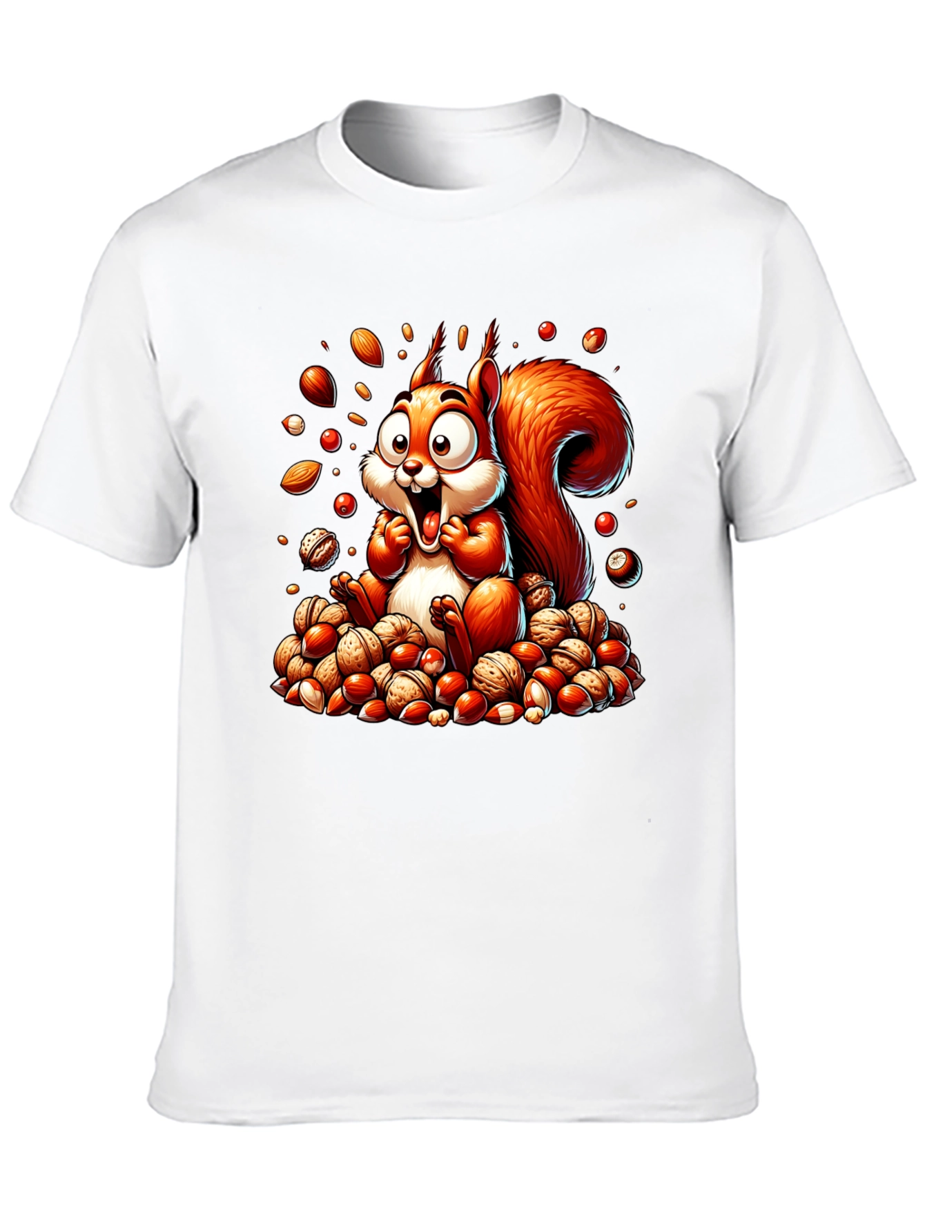 Black Squirrel Nut Lover T-Shirt - Cartoon Design view 10