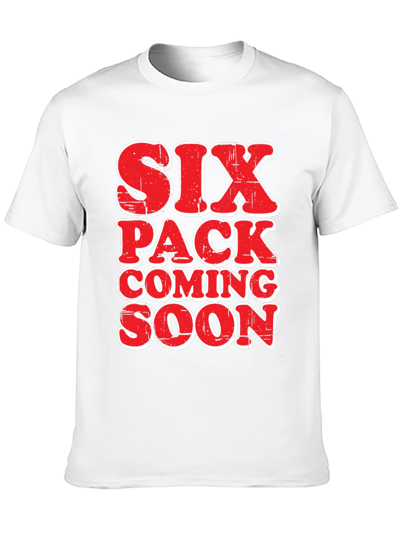 Black Six Pack Coming Soon Funny Men's T-Shirt view 10