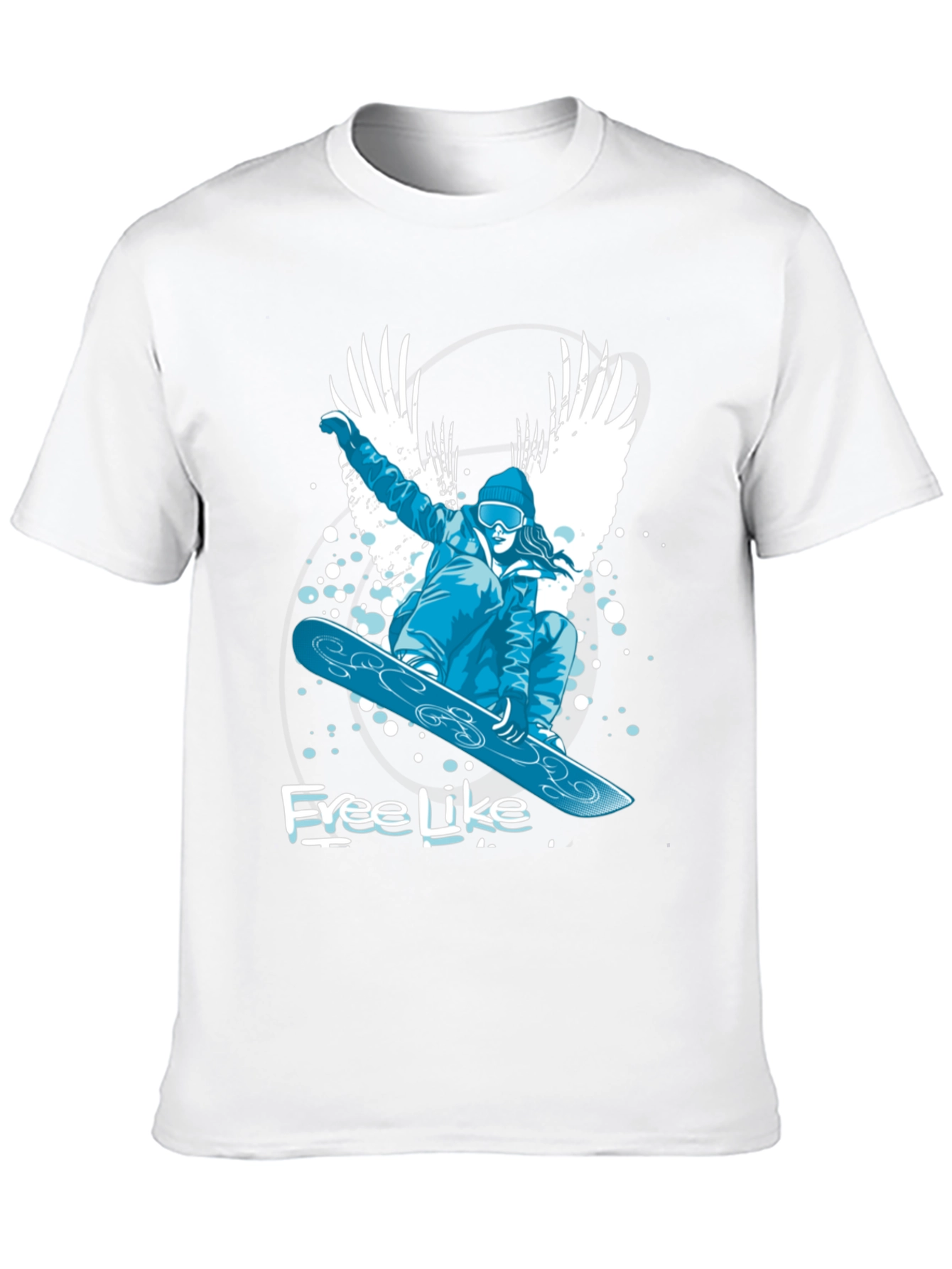 Black Free Like Snowboarder Black Tee view 10