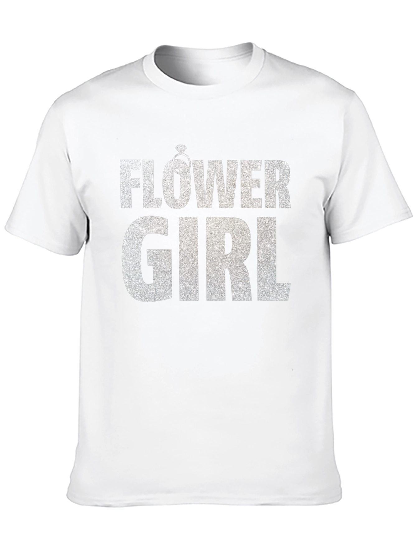 Black Flower Girl T-Shirt - Wedding Party Tee view 10