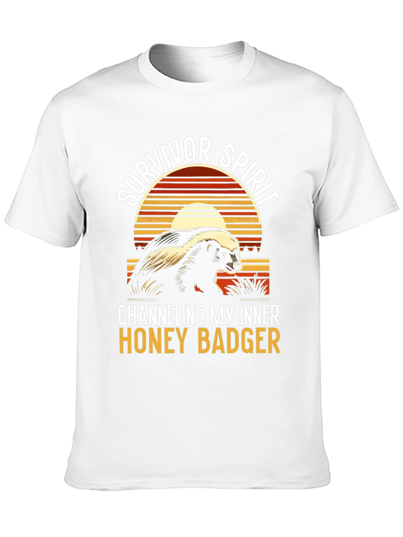 Black Survivor Spirit Honey Badger Graphic Tee view 10