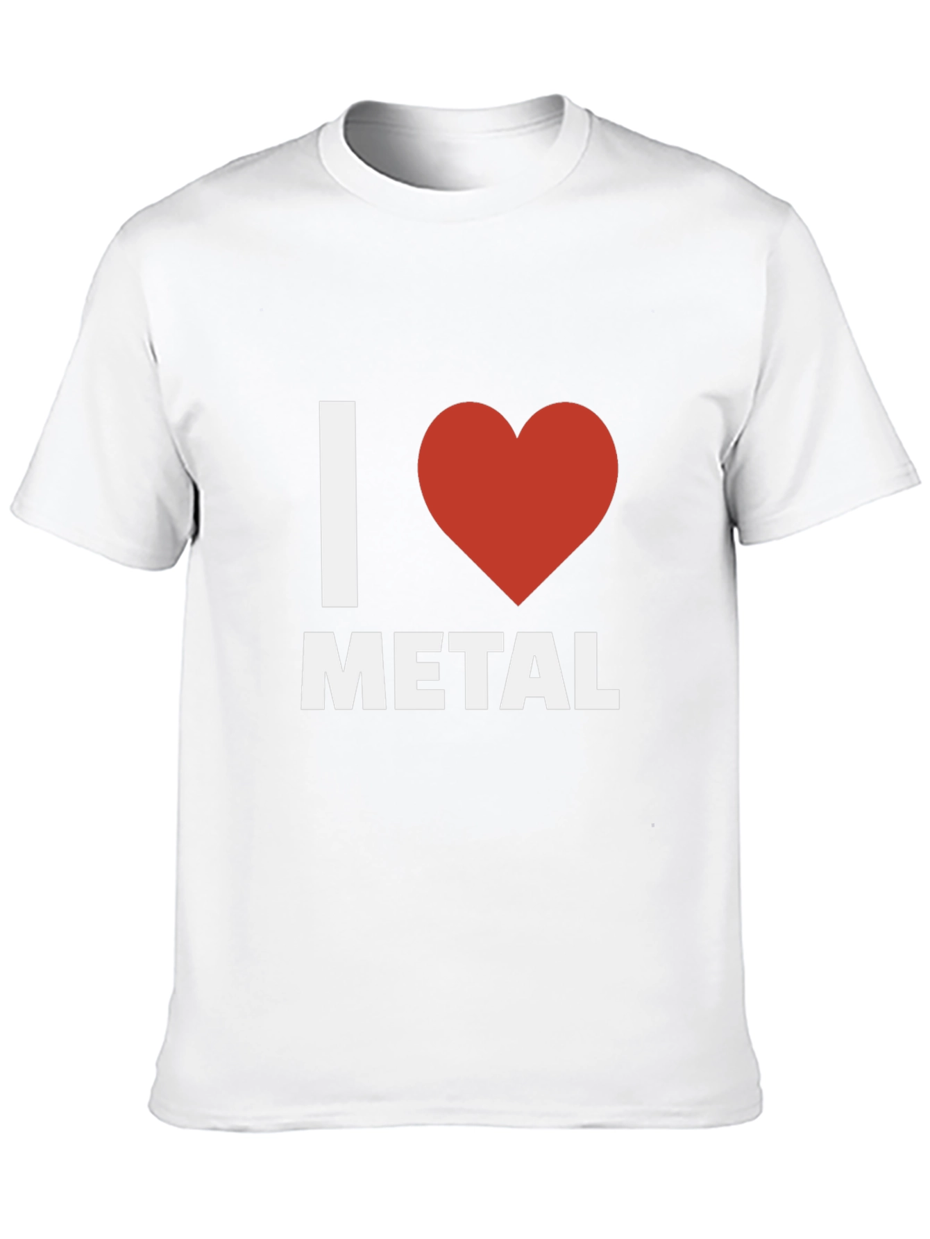 Black I Heart Metal Graphic Tee - Black Cotton T-Shirt view 10