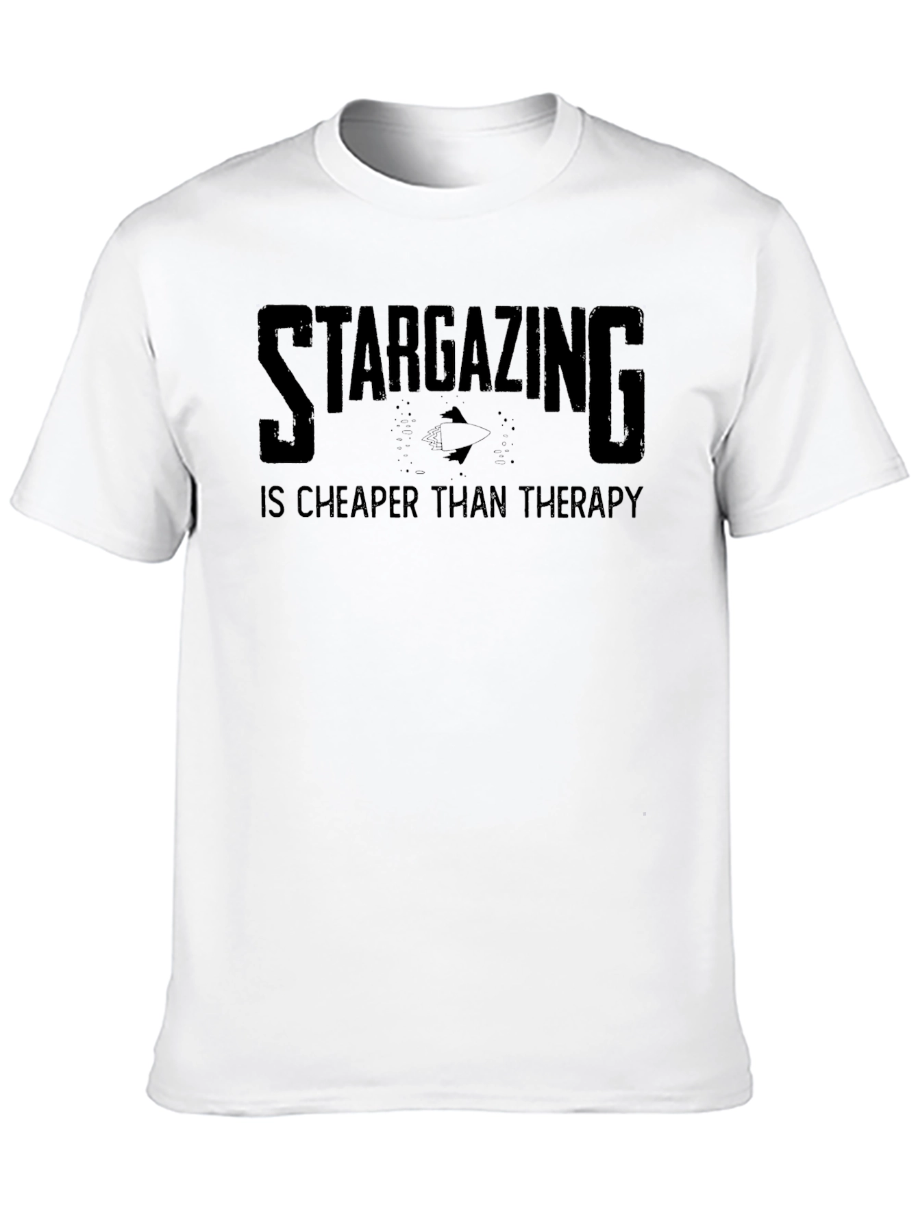 Black Stargazing Therapy T-Shirt view 10