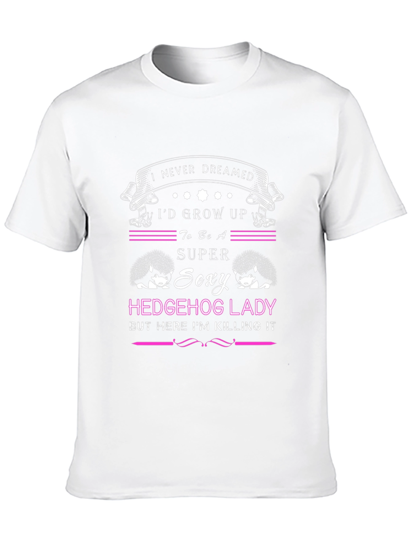 Black Super Sexy Hedgehog Lady T-Shirt view 10