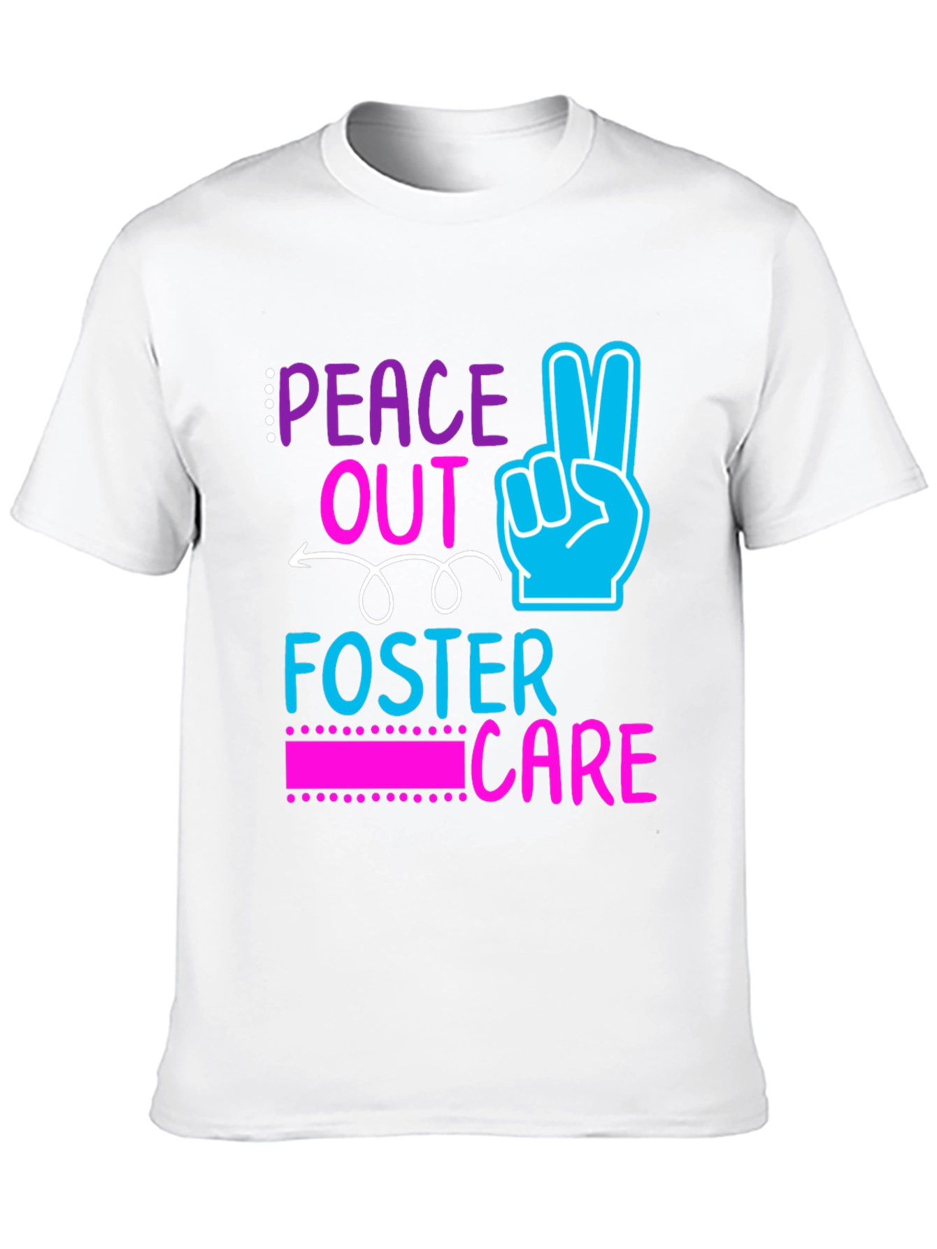 Black Peace Out Foster Care Graphic Tee view 10