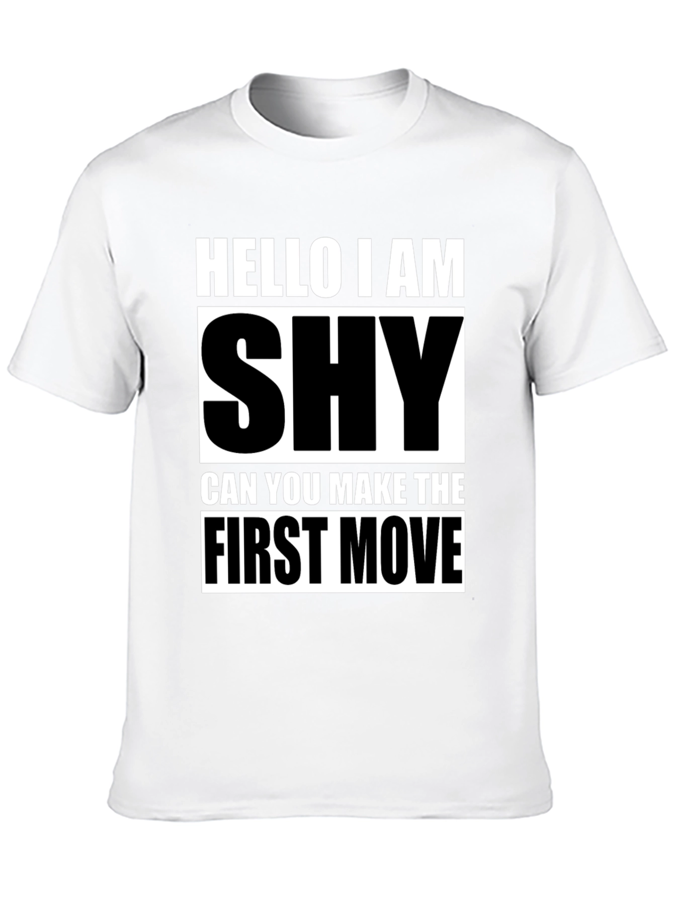 Black Shy Introvert Humor Graphic T-Shirt view 10
