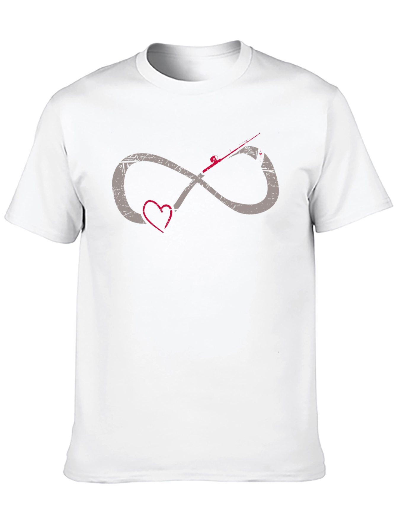 Black Fishing Infinity Heart Graphic Tee view 10
