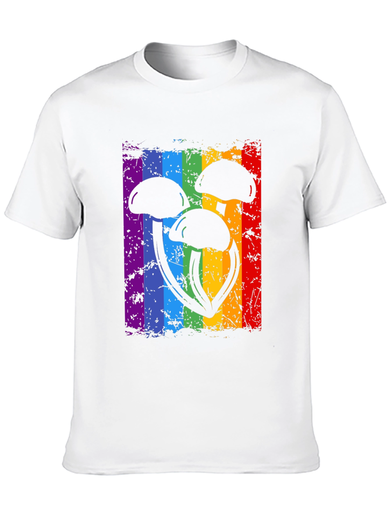 Black Rainbow Mushroom Graphic Tee view 10