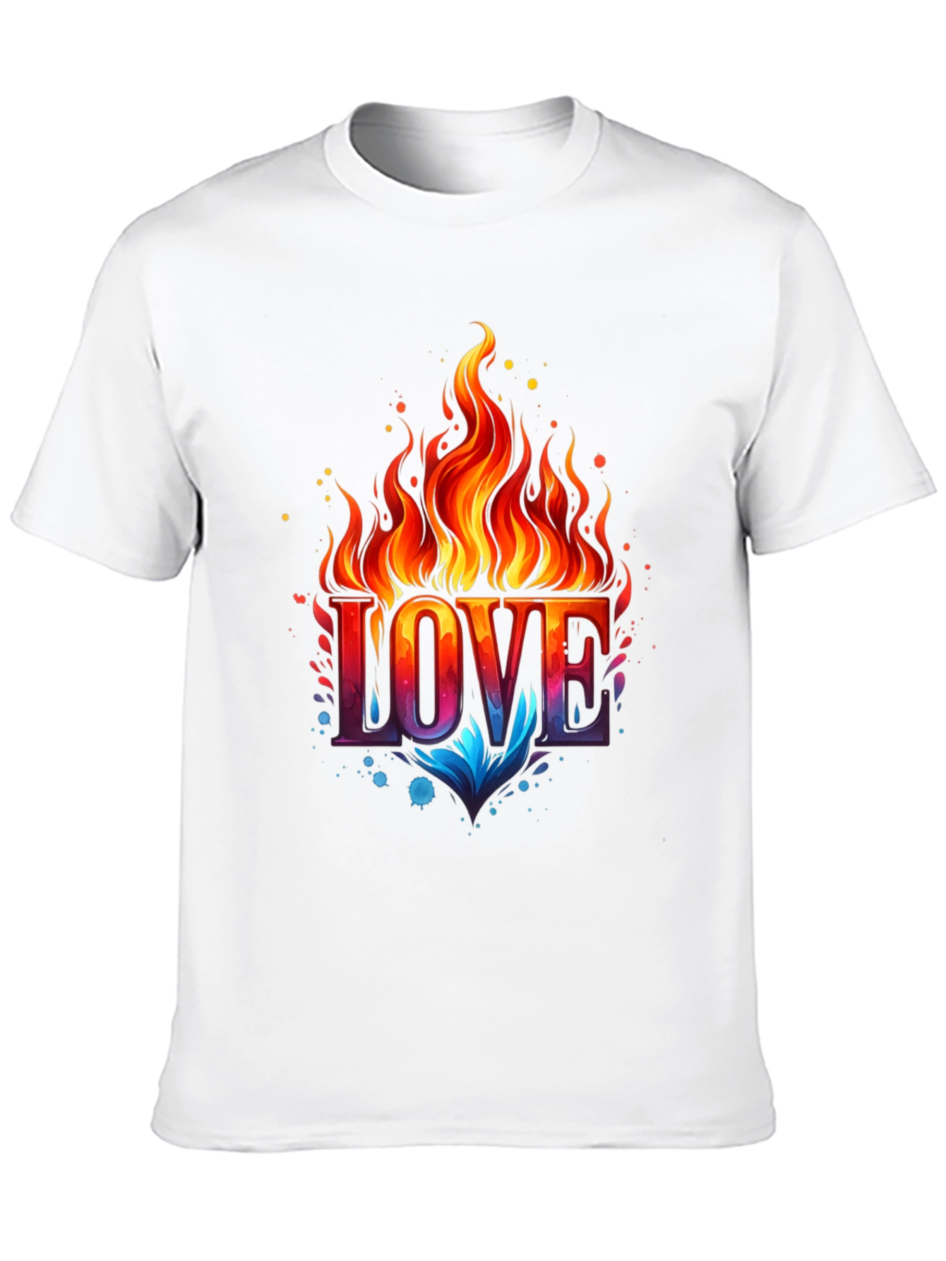 Fiery Love Graphic Tee - Bold Statement Shirt - 10