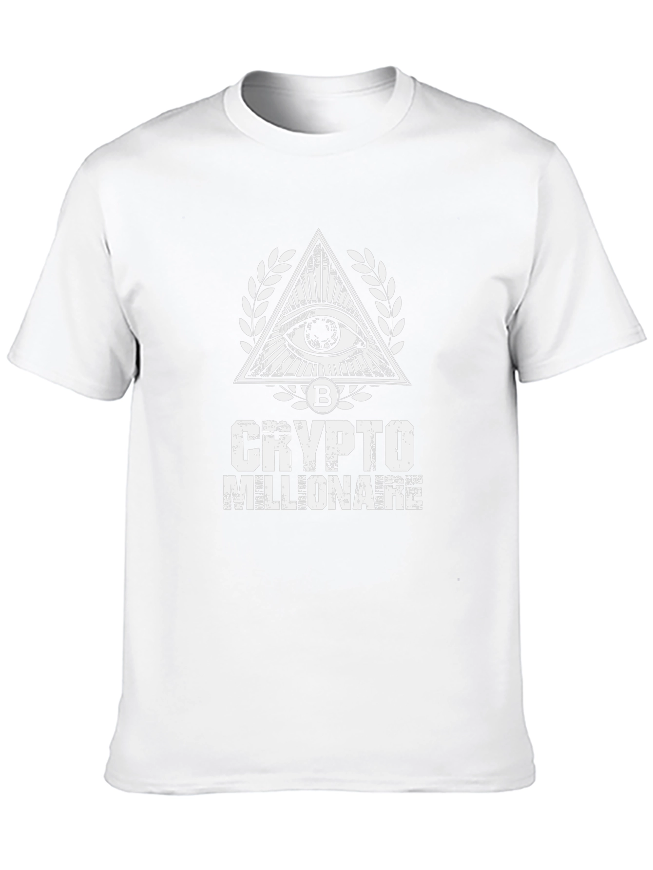 Black Crypto Millionaire T-Shirt - Black Tee with Illuminati Eye view 10