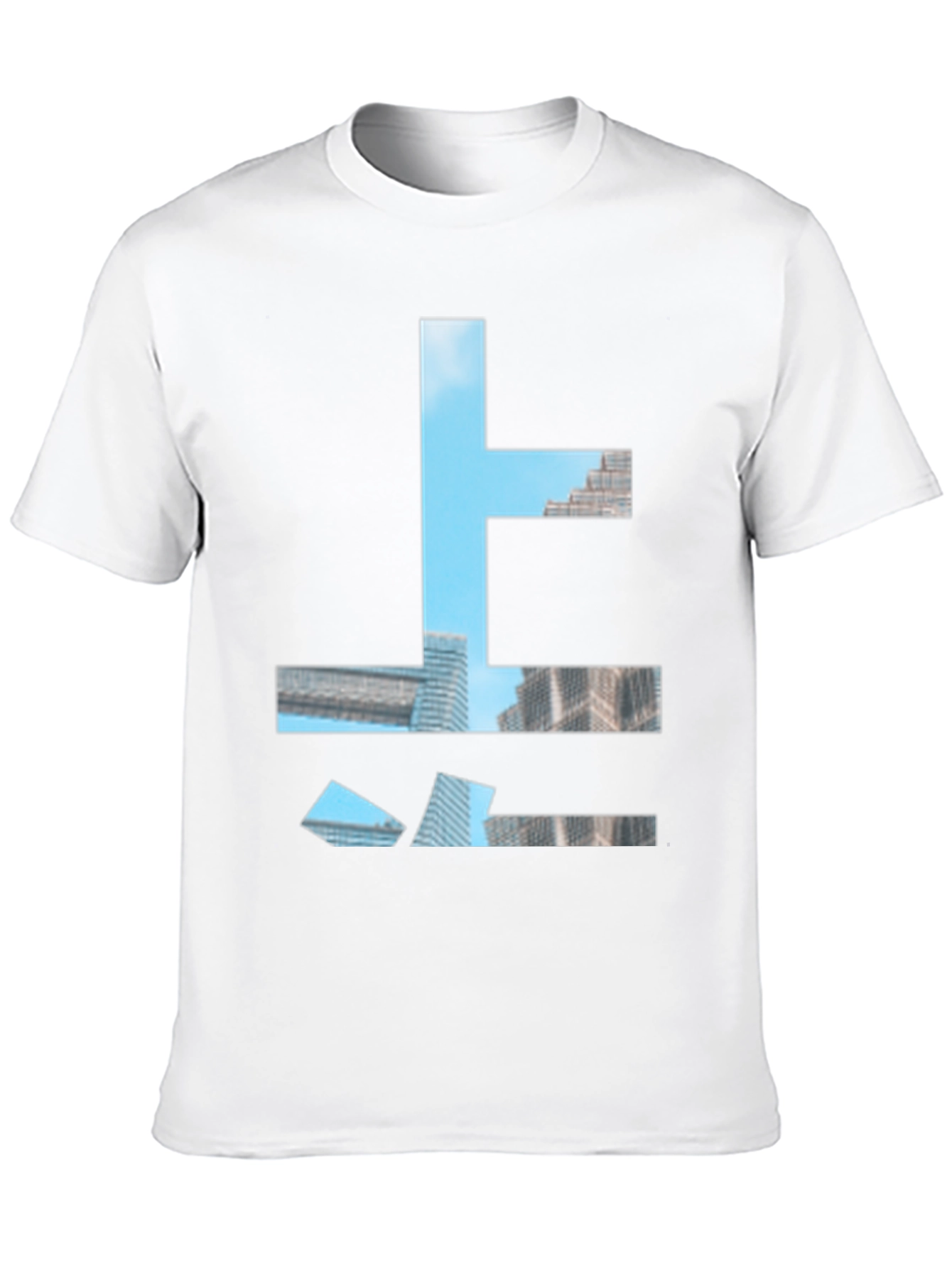 Black Urban Abstract Graphic Tee - Modern Black T-Shirt view 10