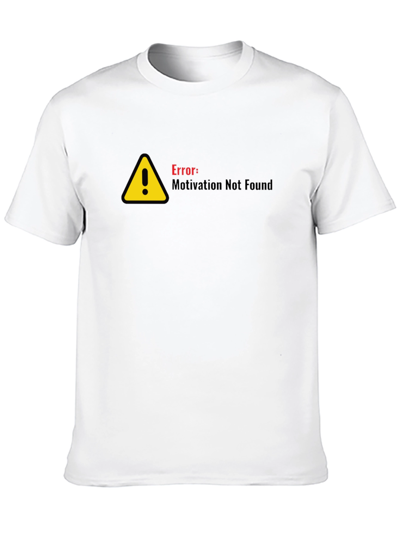 Black Error Motivation Not Found Black T-Shirt view 10
