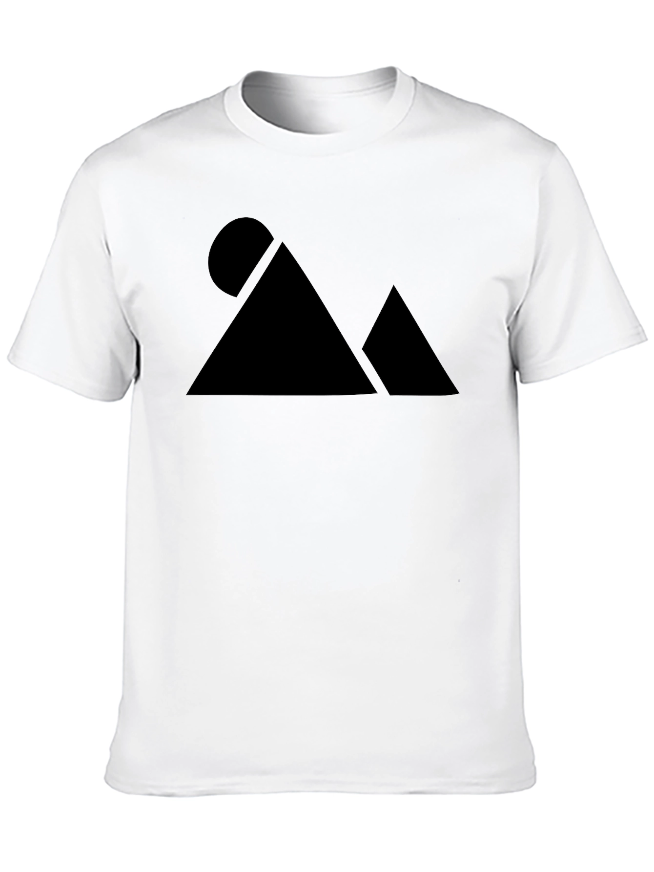 Black Geometric Mountain Black T-Shirt - Adventure Style view 10