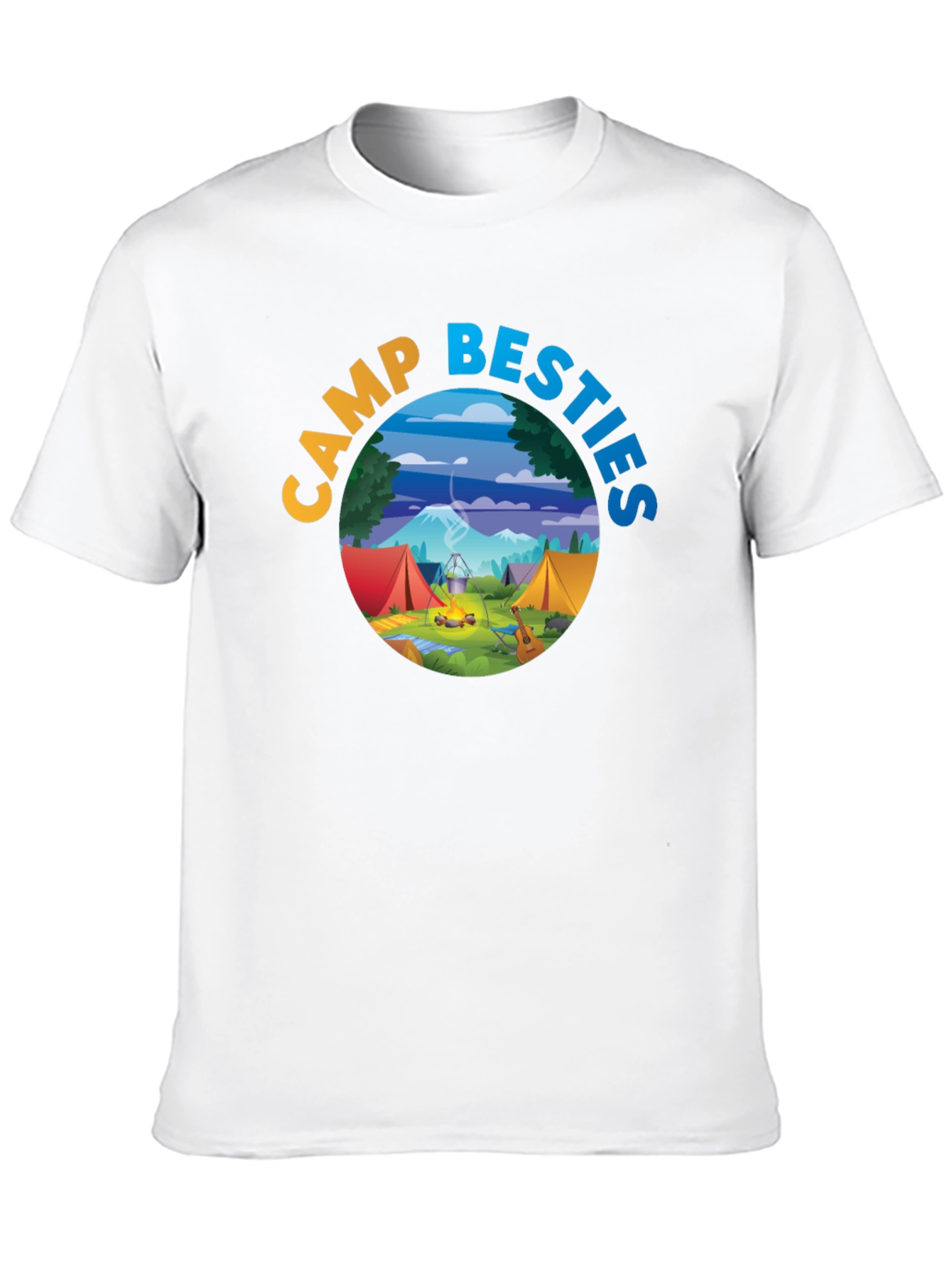 Black Camp Besties Graphic Tee - Black Cotton T-Shirt view 10