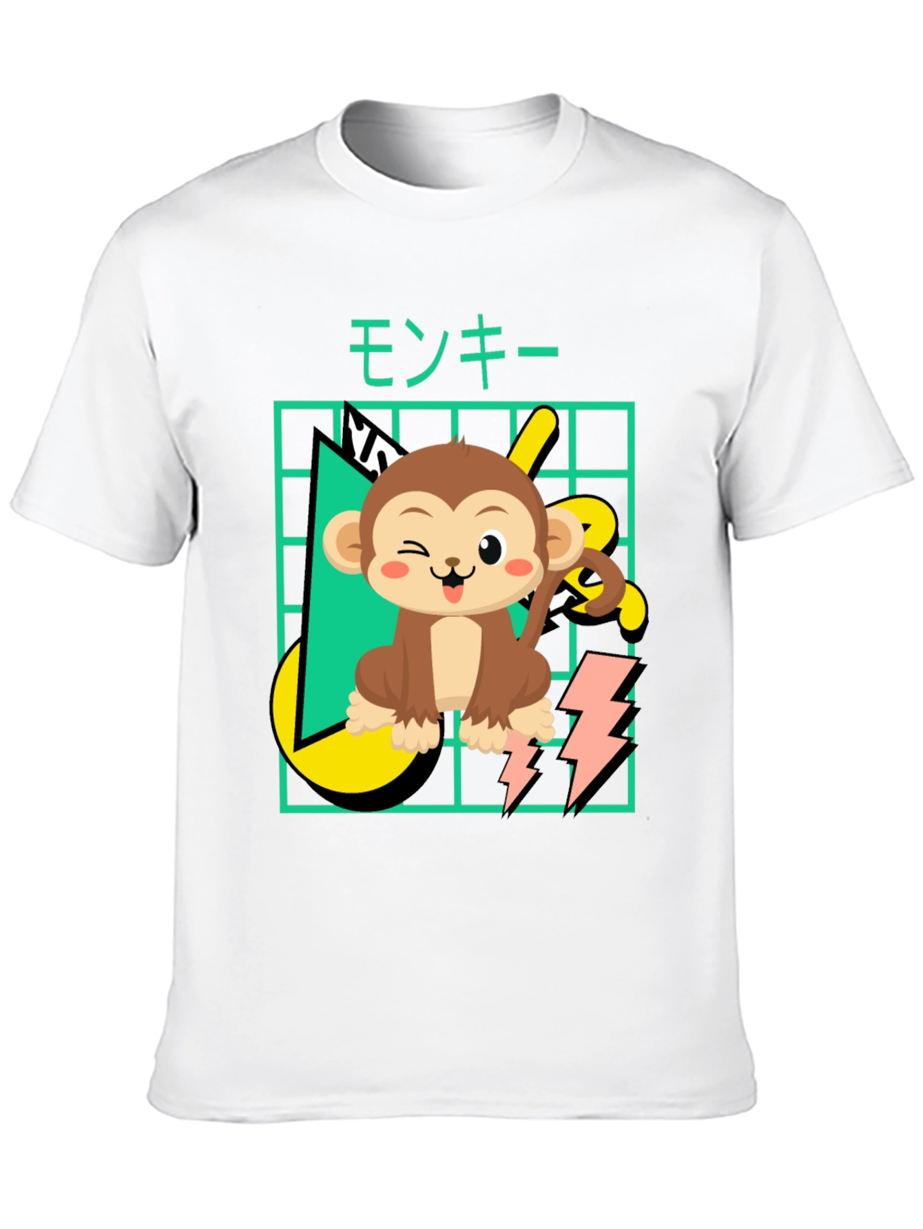 Black Cartoon Monkey Graphic Tee view 10