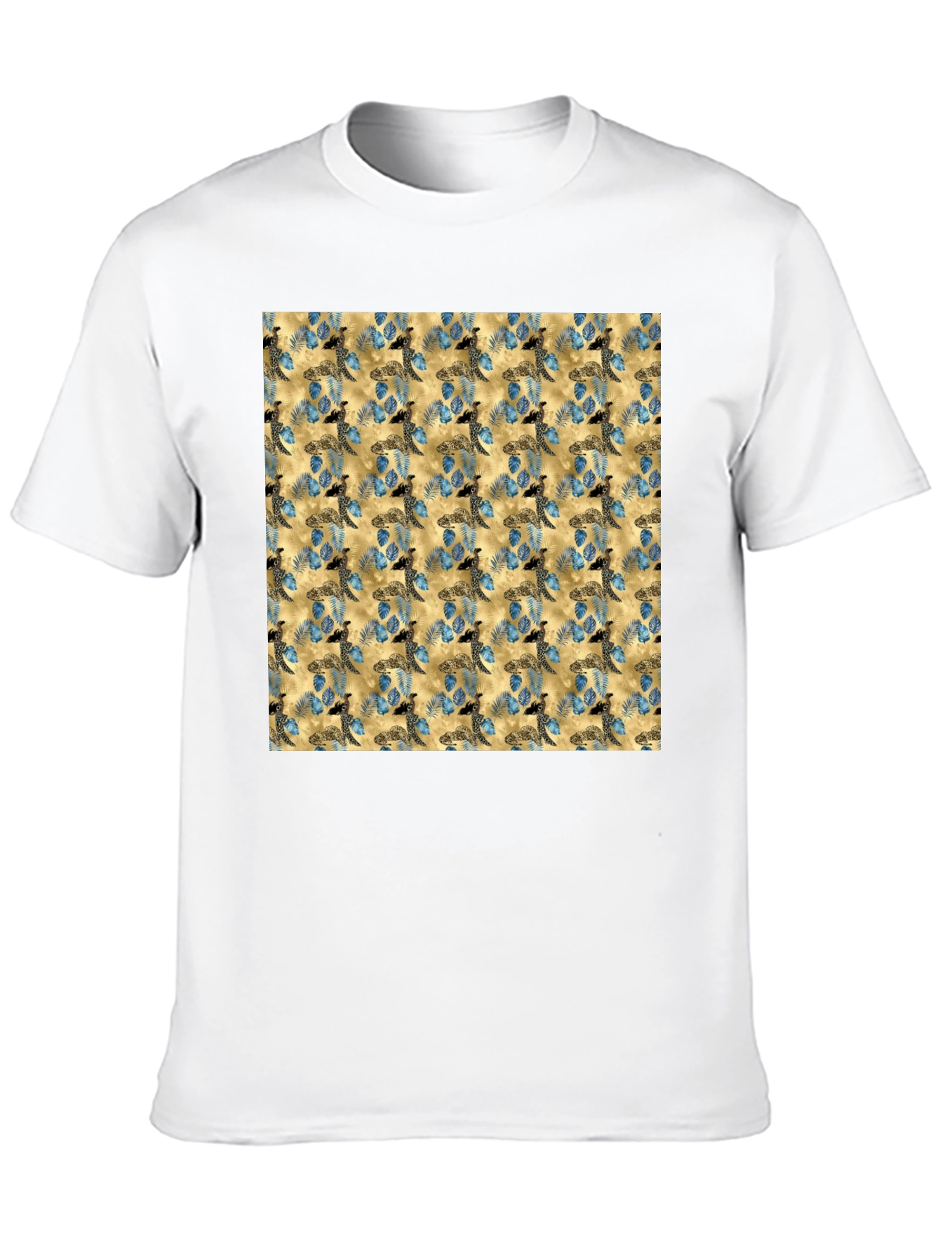 Black Turtle Pattern Black T-Shirt view 10