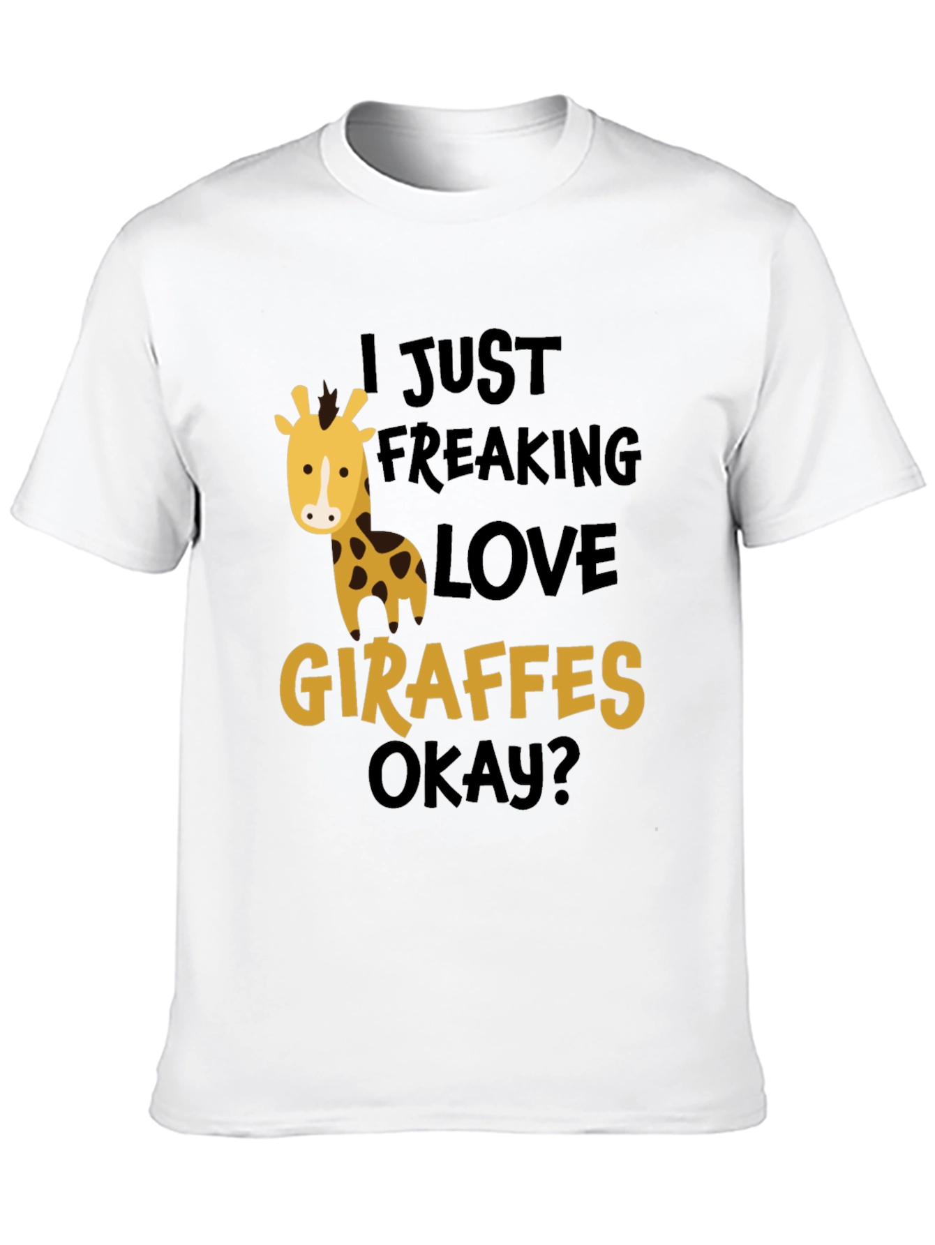 Black I Just Freaking Love Giraffes T-Shirt view 10