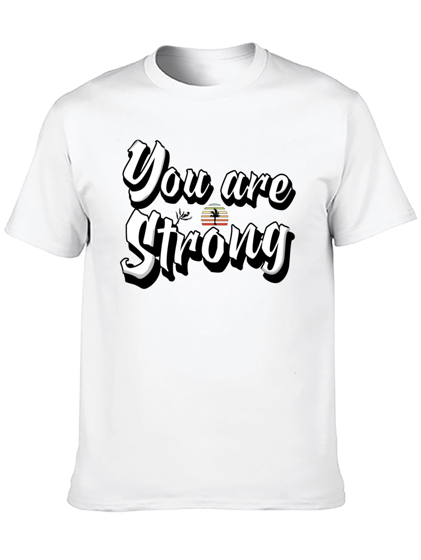Black You Are Strong Graphic T-Shirt - Motivational Design view 10