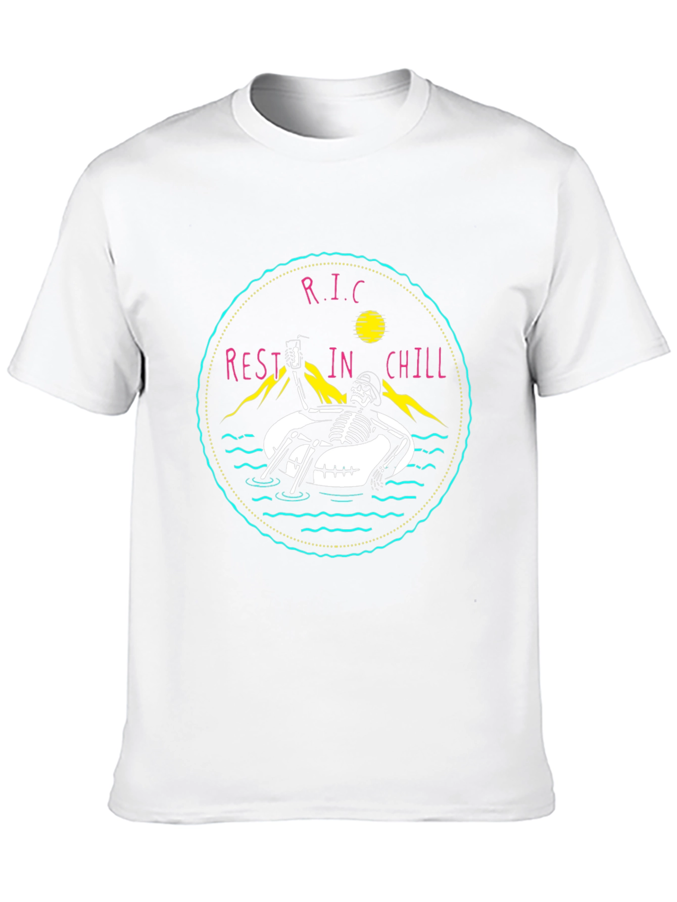 Black Rest in Chill Skeleton Graphic T-Shirt view 10