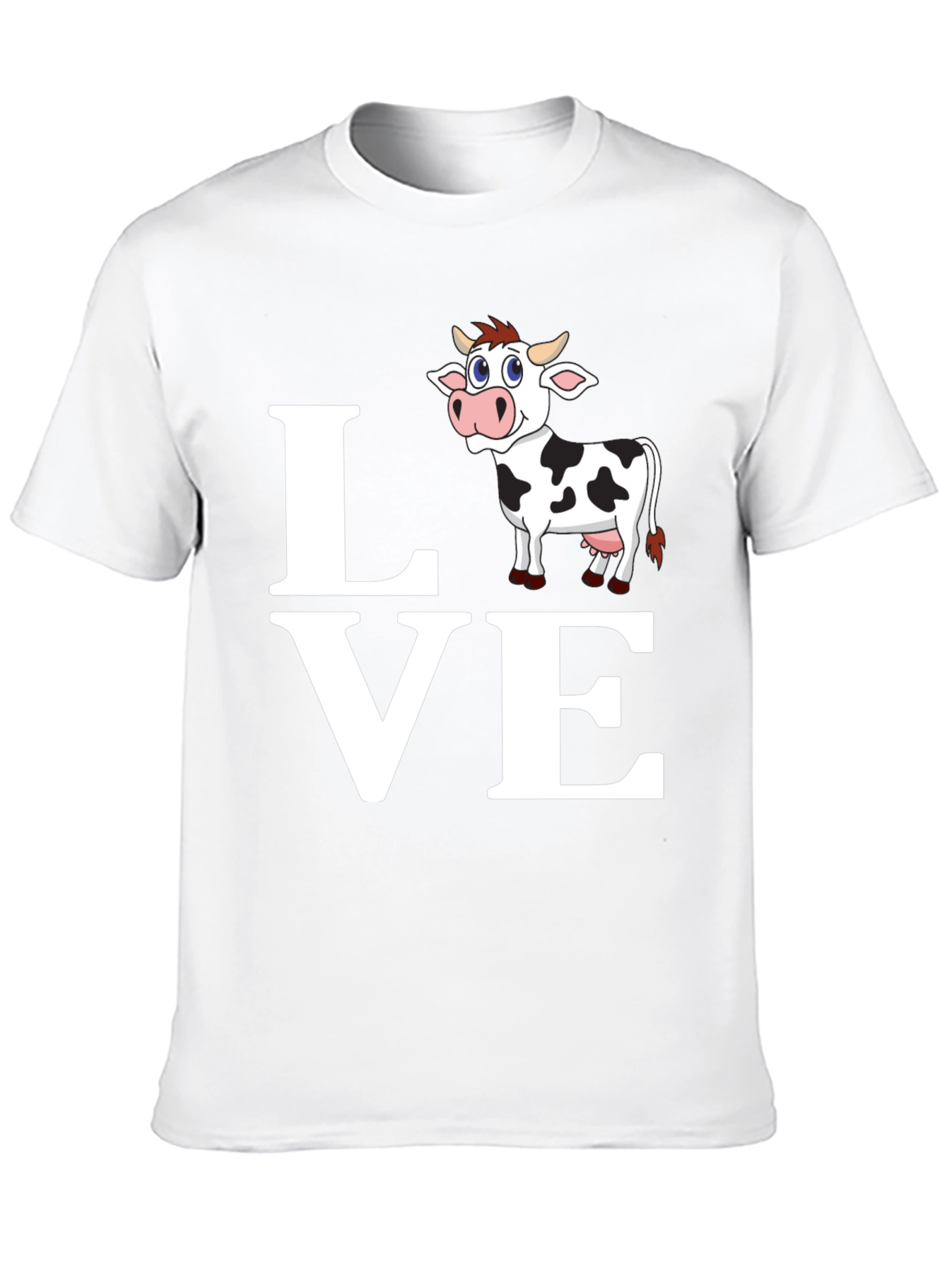 Black Cute Cow Lover T-Shirt - Black Cotton Blend view 10