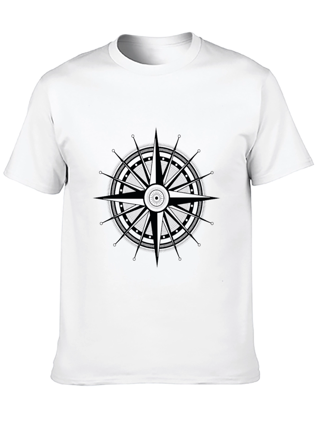 Black Men's Black Compass Graphic Tee view 10