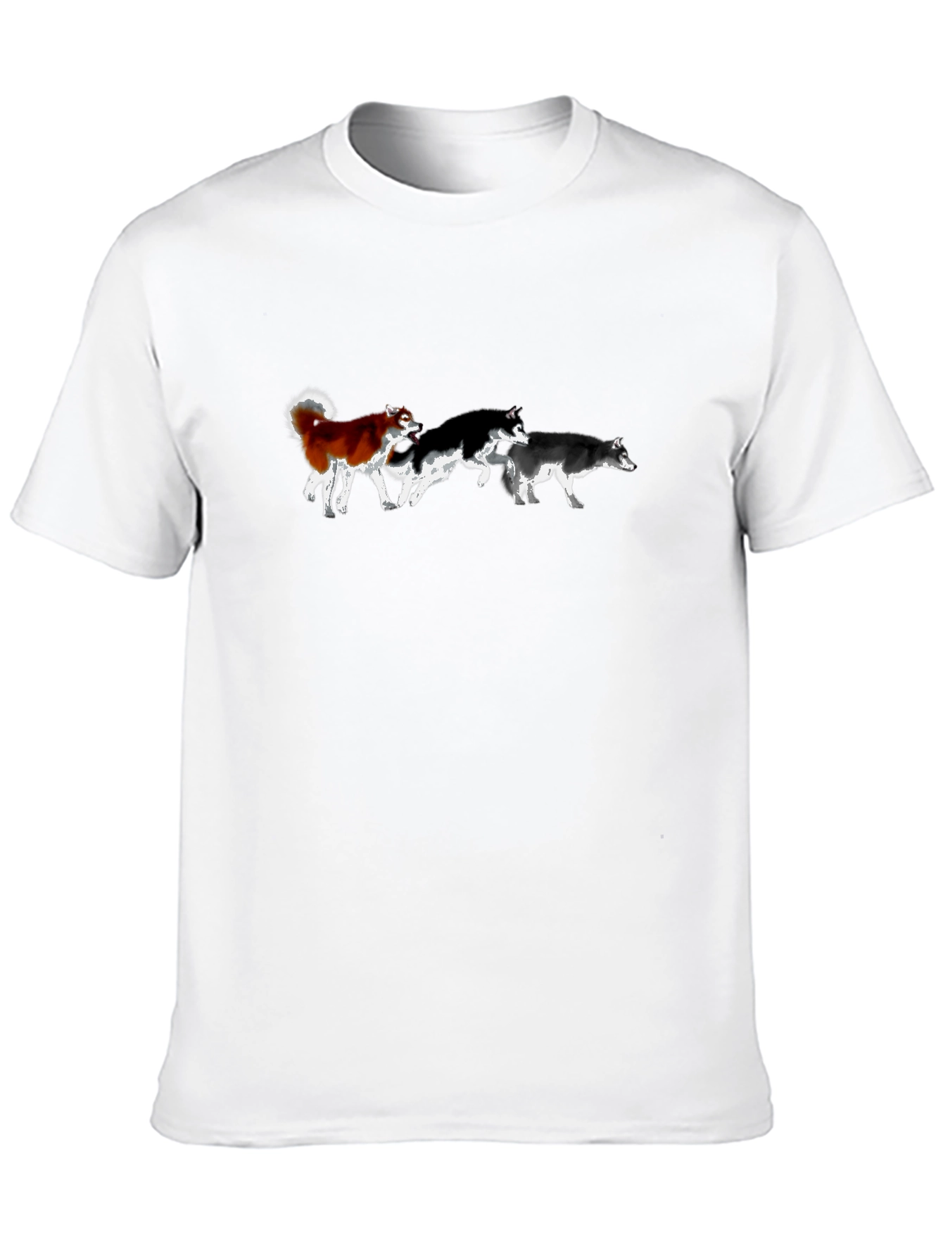 Black Husky Dog Pack T-Shirt - Black Cotton Tee view 10