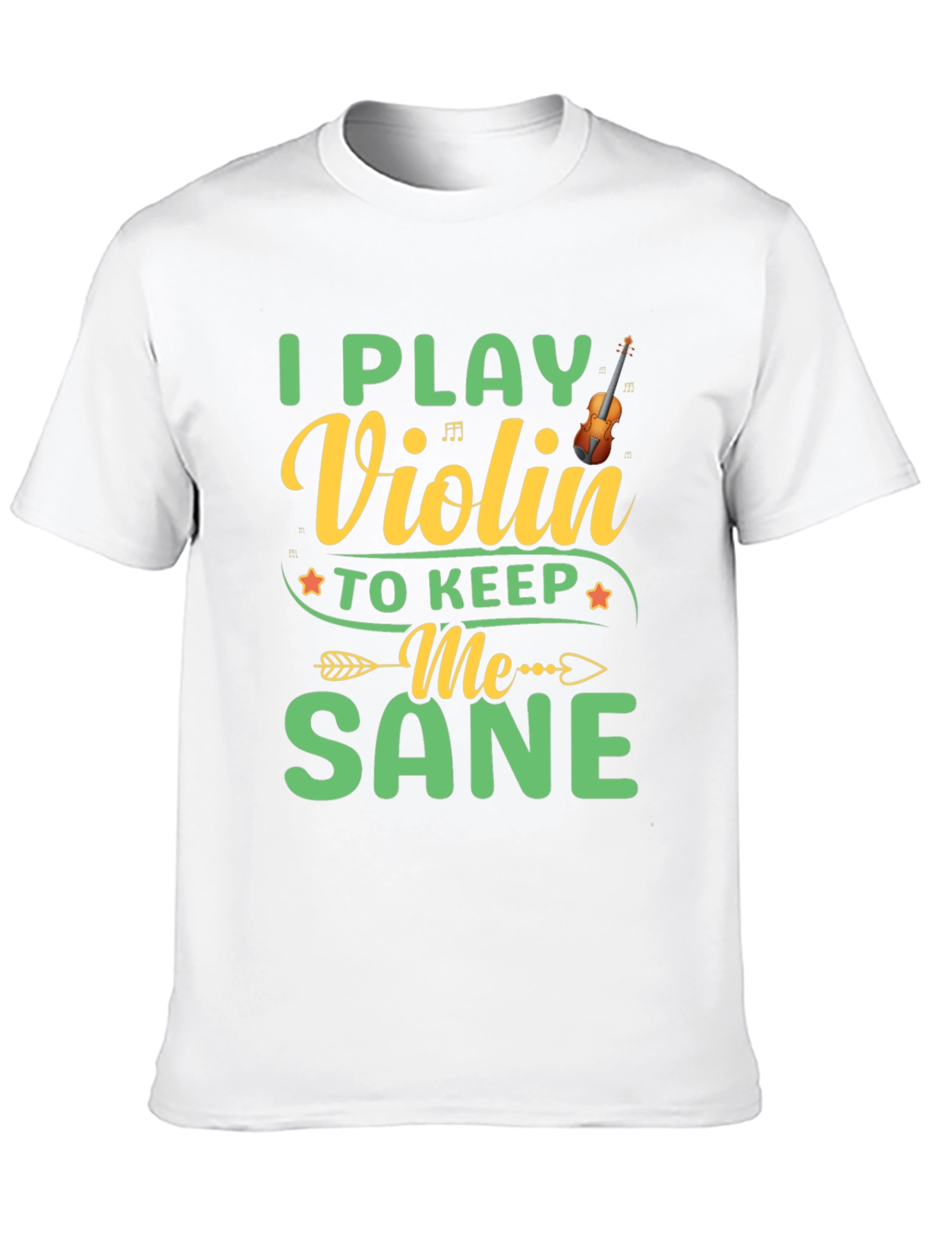 Black I Play Violin to Keep Me Sane Black T-Shirt view 10