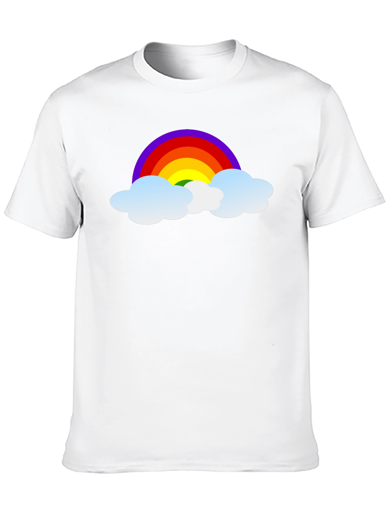 Black Rainbow Cloud Graphic Tee - Black Cotton T-Shirt view 10