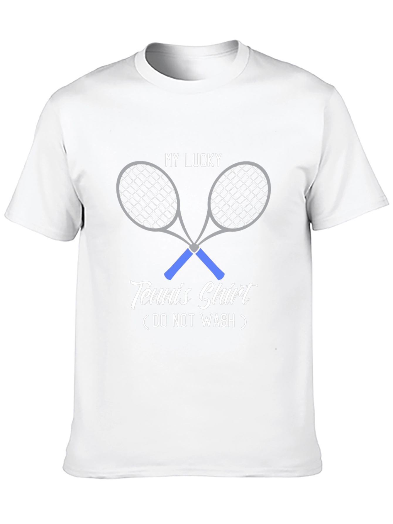 Black My Lucky Tennis Shirt - Novelty Graphic Tee view 10