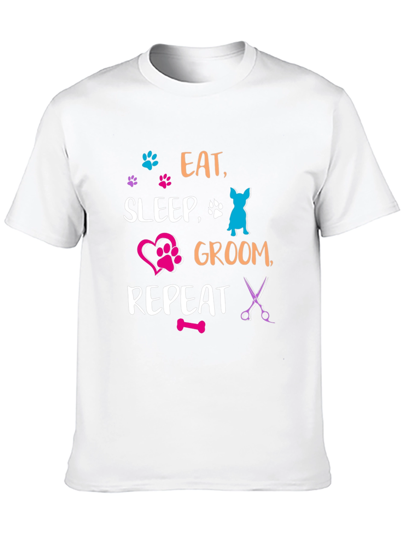 Black Eat Sleep Groom Repeat T-Shirt view 10