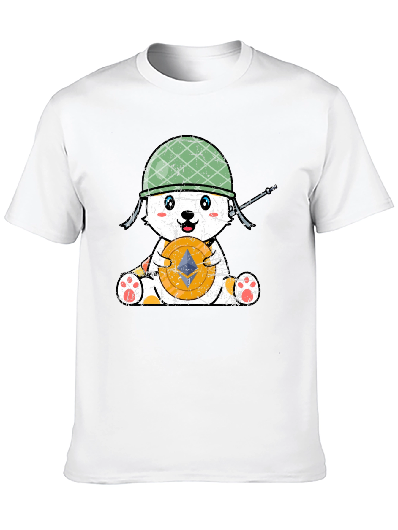 Black Crypto Bear Soldier Graphic Tee view 10