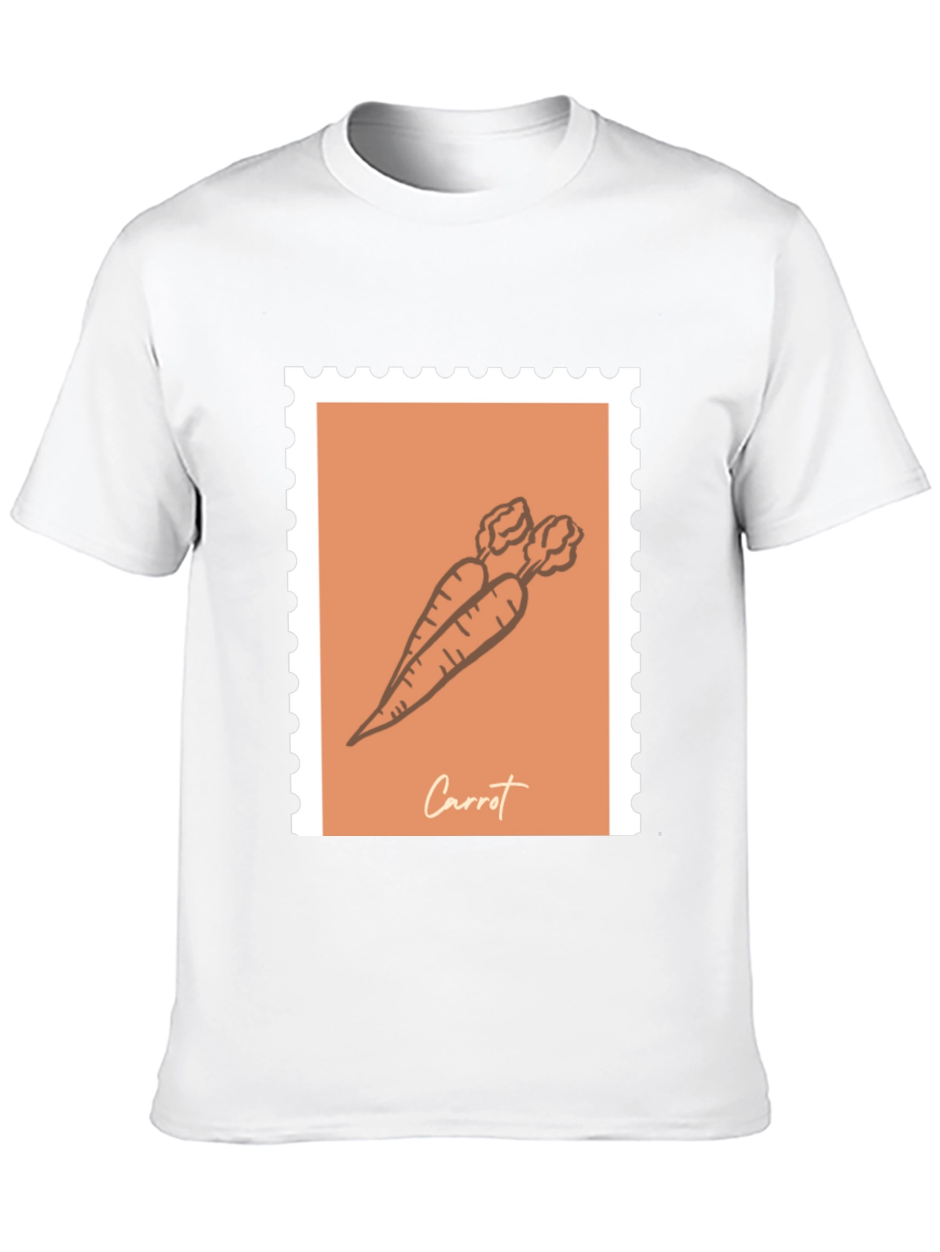 Black Carrot Stamp Graphic T-Shirt - Unisex Casual Tee view 10