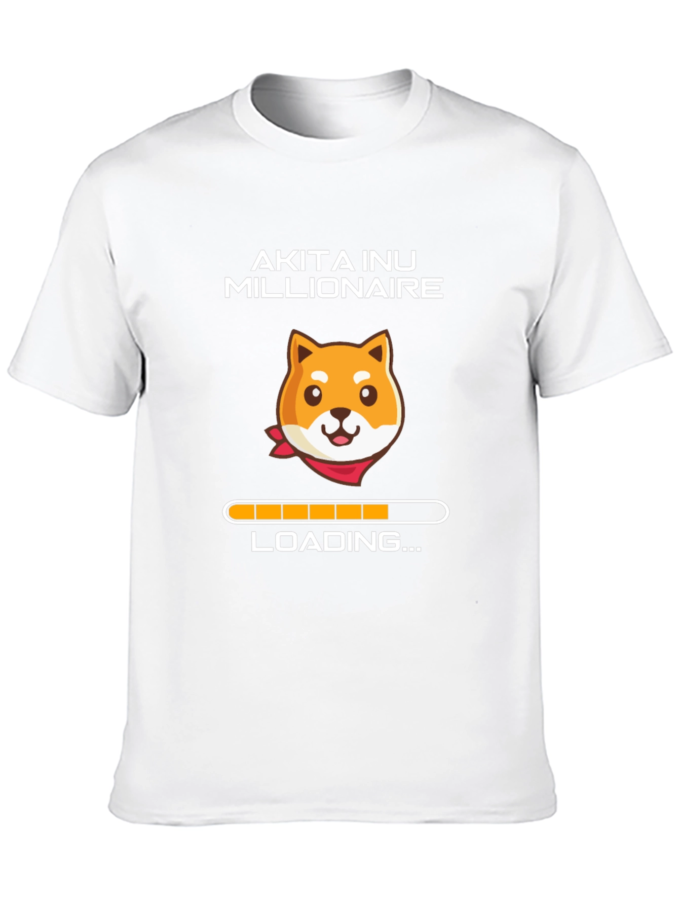 Black Akita Inu Millionaire Loading T-Shirt - Black view 10