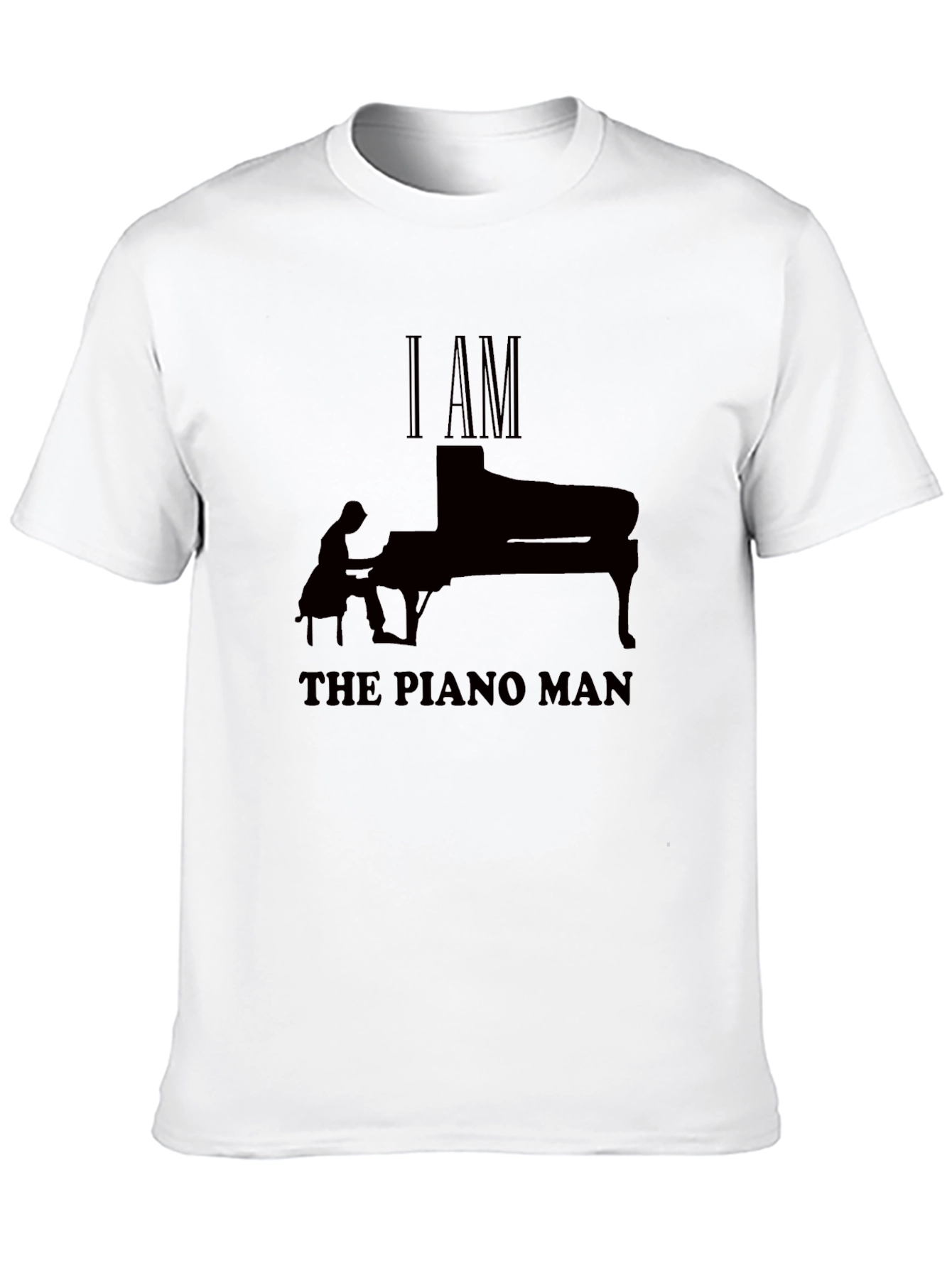 Black I AM THE PIANO MAN T-Shirt view 10