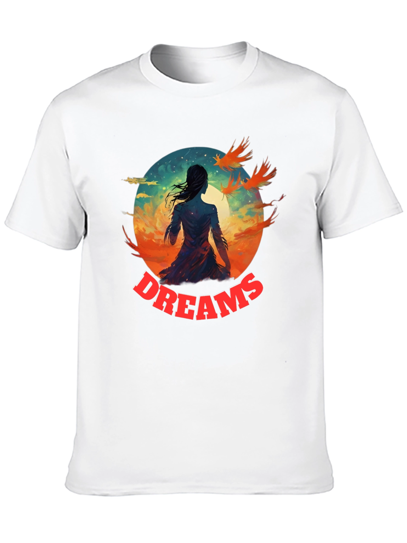 Black Dreams Graphic T-Shirt | Artistic Black Tee view 10